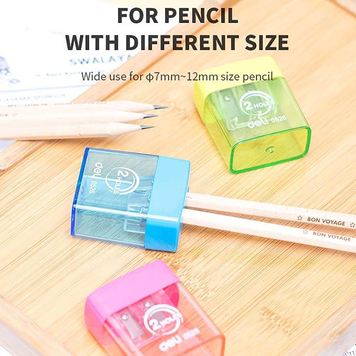 Deli Kalemtıraş Çift Bölmeli Mini