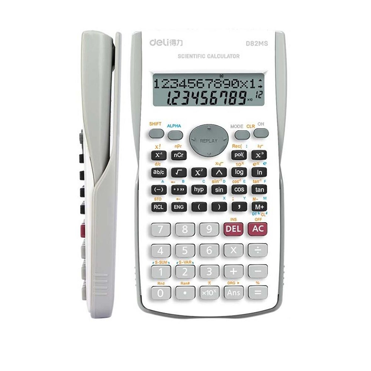 Deli D82Ms Bilimsel Hesap Makinesi 240F-10+2 Digits Beyaz