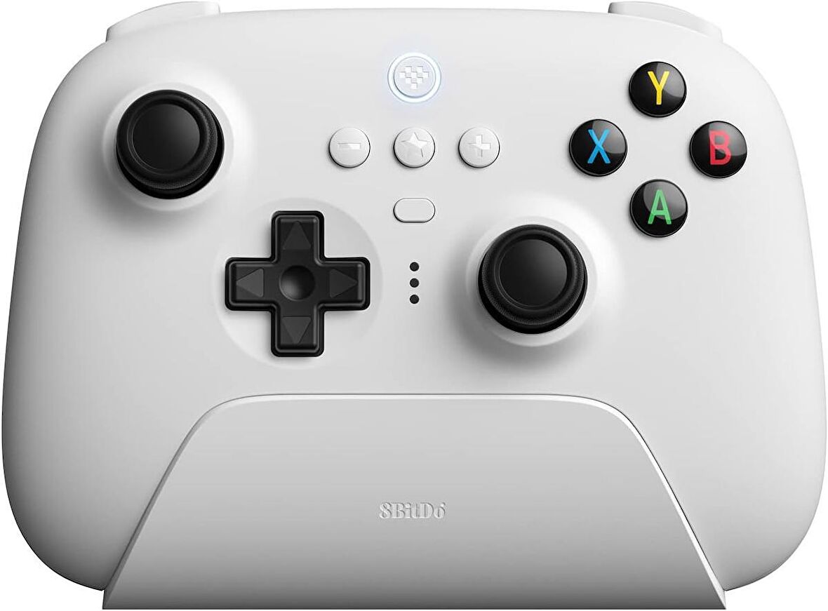 8Bitdo Ultimate 2.4G Controller Ve Şarj Dock - Beyaz, Windows, Android PC Ipad Uyumlu