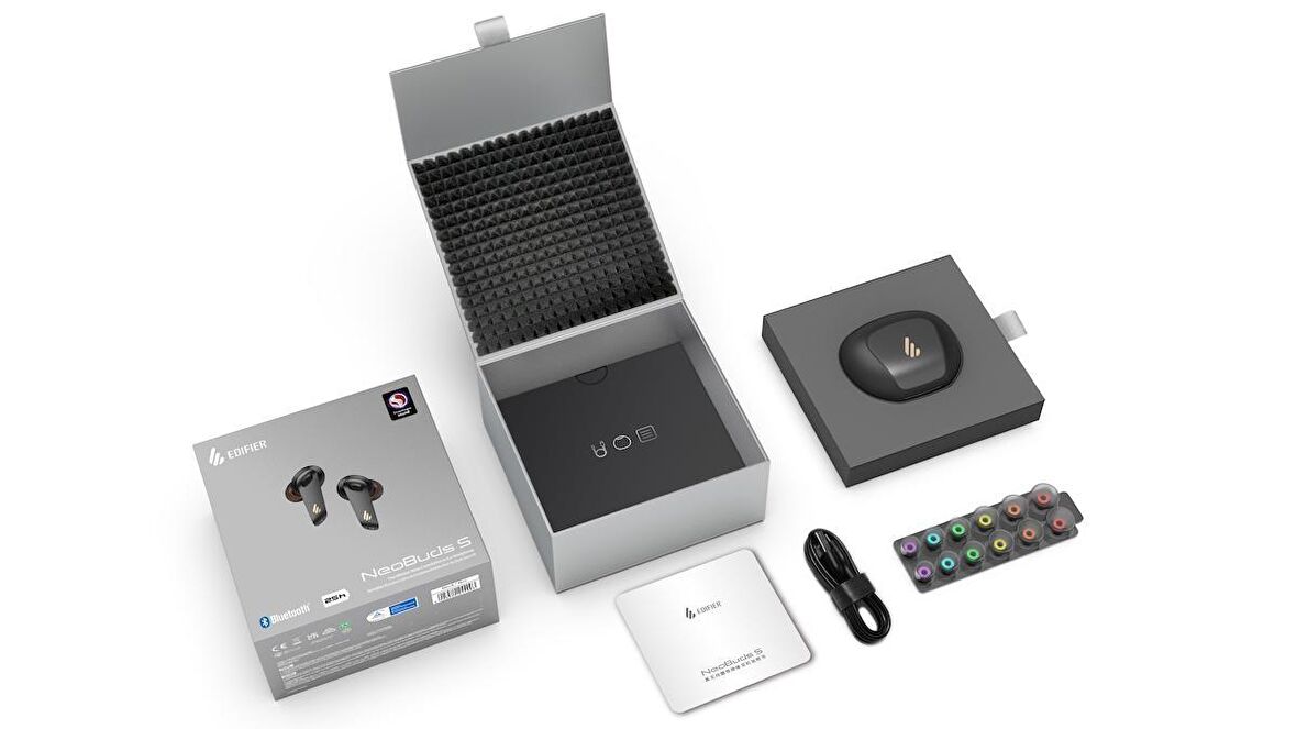 Edifier Neobuds S Gerçek  Kablosuz Gürültü Engelleme Özelliğine Sahip Kulak içi Kulaklıklar Siyah ( Snapdragon Sound)