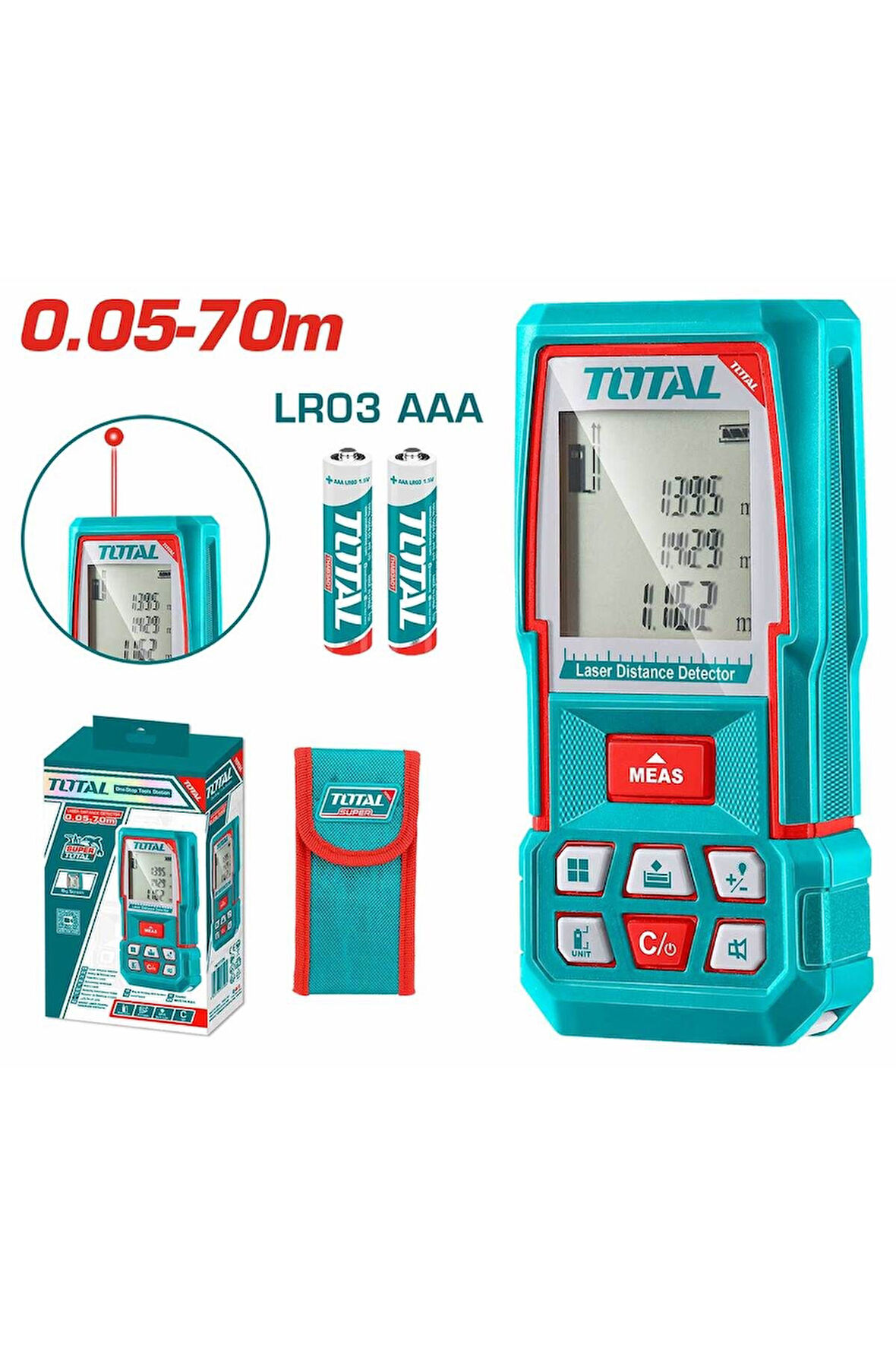 Total 0.05 - 70 Metre Lazer Metre Yüksek Kalite TMT57026