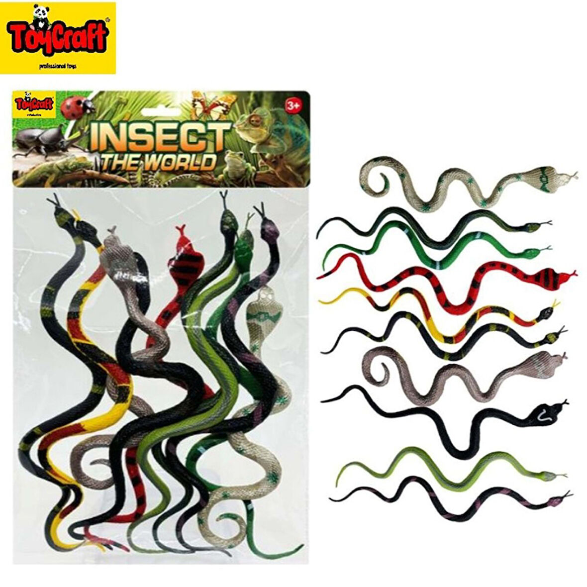 Toycraft 88-6b 45cm 10pcs Yılan Seti 