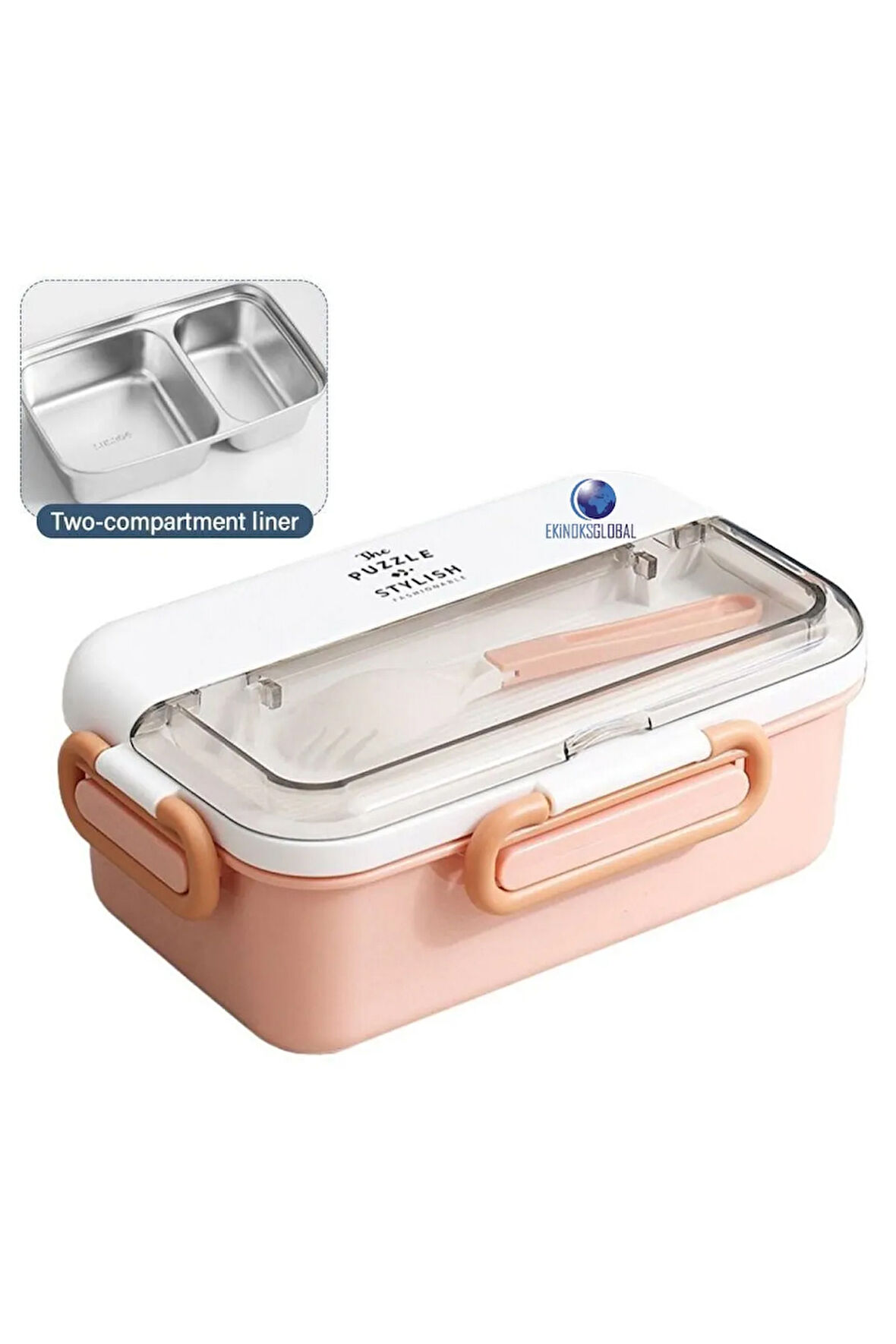 Bento 1200ml Çift Renkli Lunchbox Yeni Koleksiyon 2 Katlı Çelik Sefer Tası Yemek Kutusu