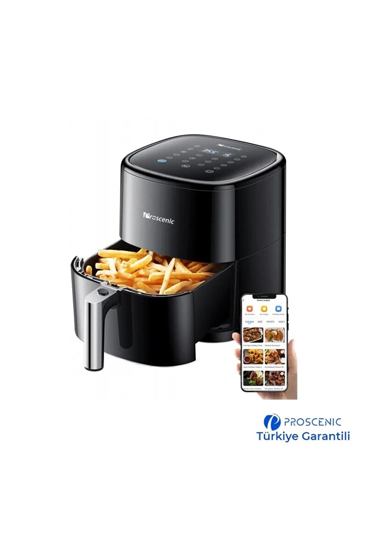 T22 Smart Air Fryer 5l ( Türkiye Garantili)