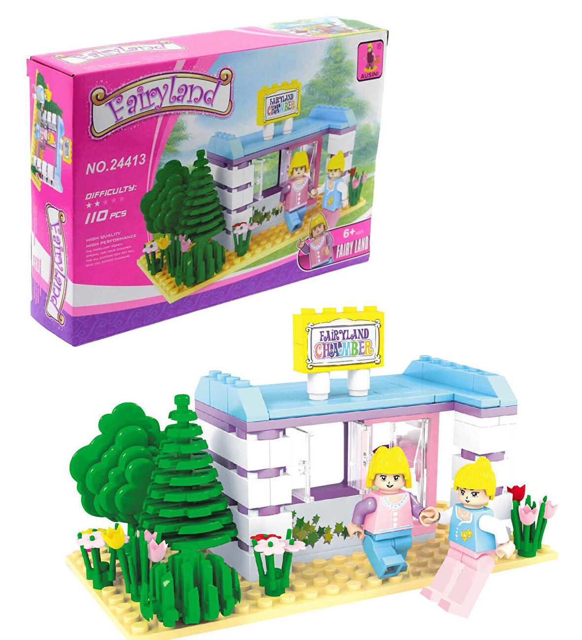 Ausini-Asya Brick 24413 Fairyland Serisi, Kamelyalı EV 110 Parça