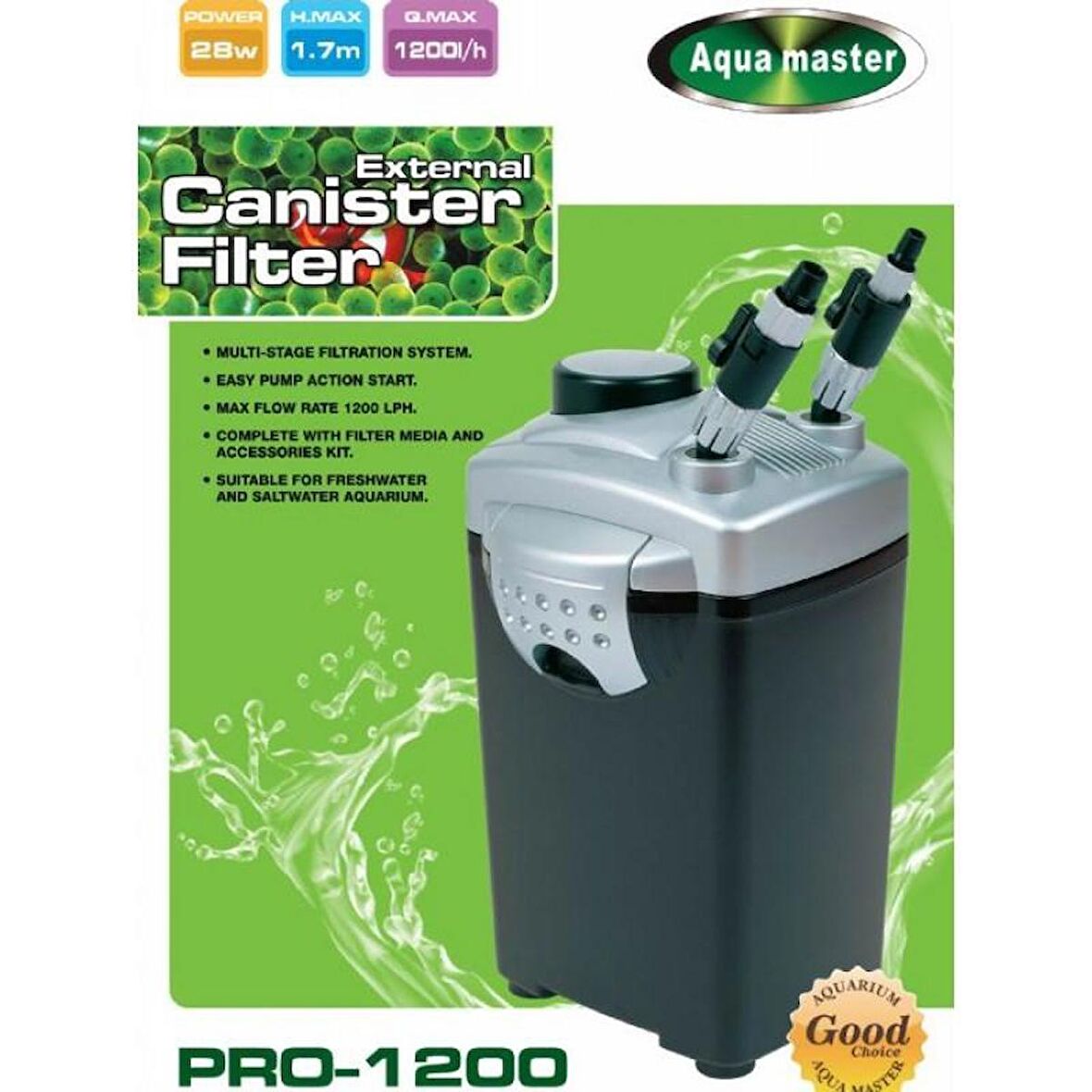 PRO-1200 AQUA MASTER DIŞ FİLİTRE 1200 LT