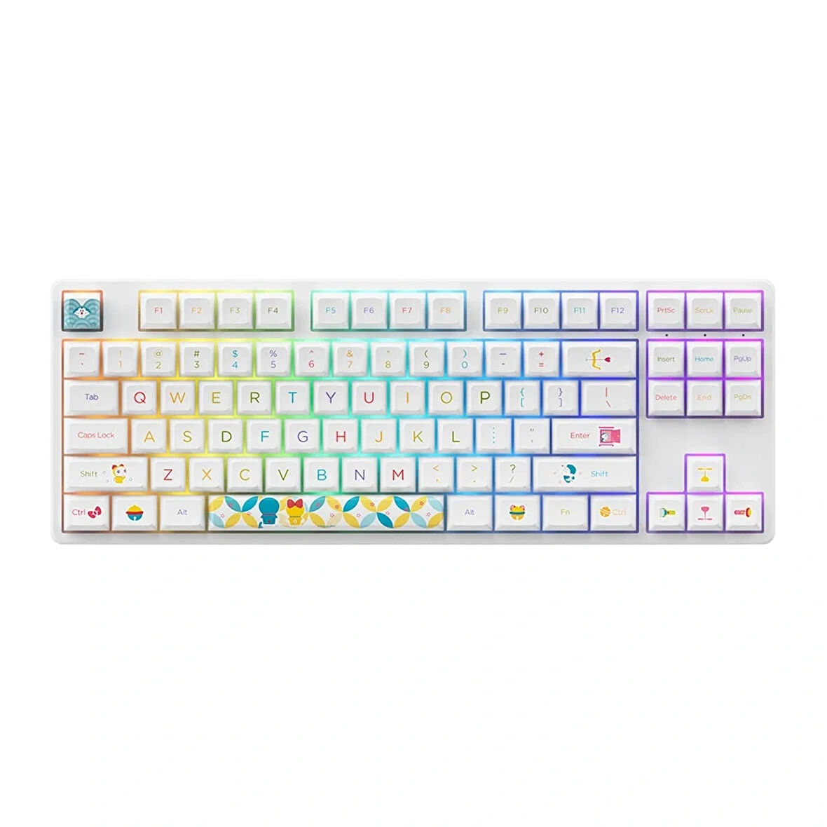 AKKO Doraemon Rainbow 5087s TKL RGB Mekanik Gaming Klavye