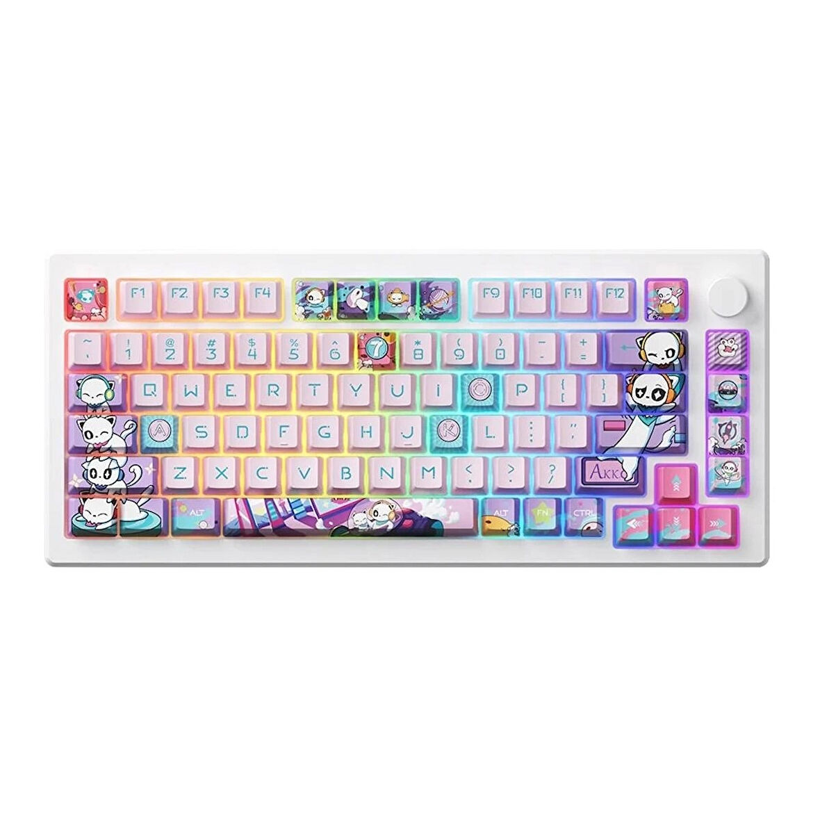 AKKO MOD 007B PC 7th Anniversary Hall Effect Manyetik Switch RGB Kablosuz Hotswap Mekanik Gaming Klavye