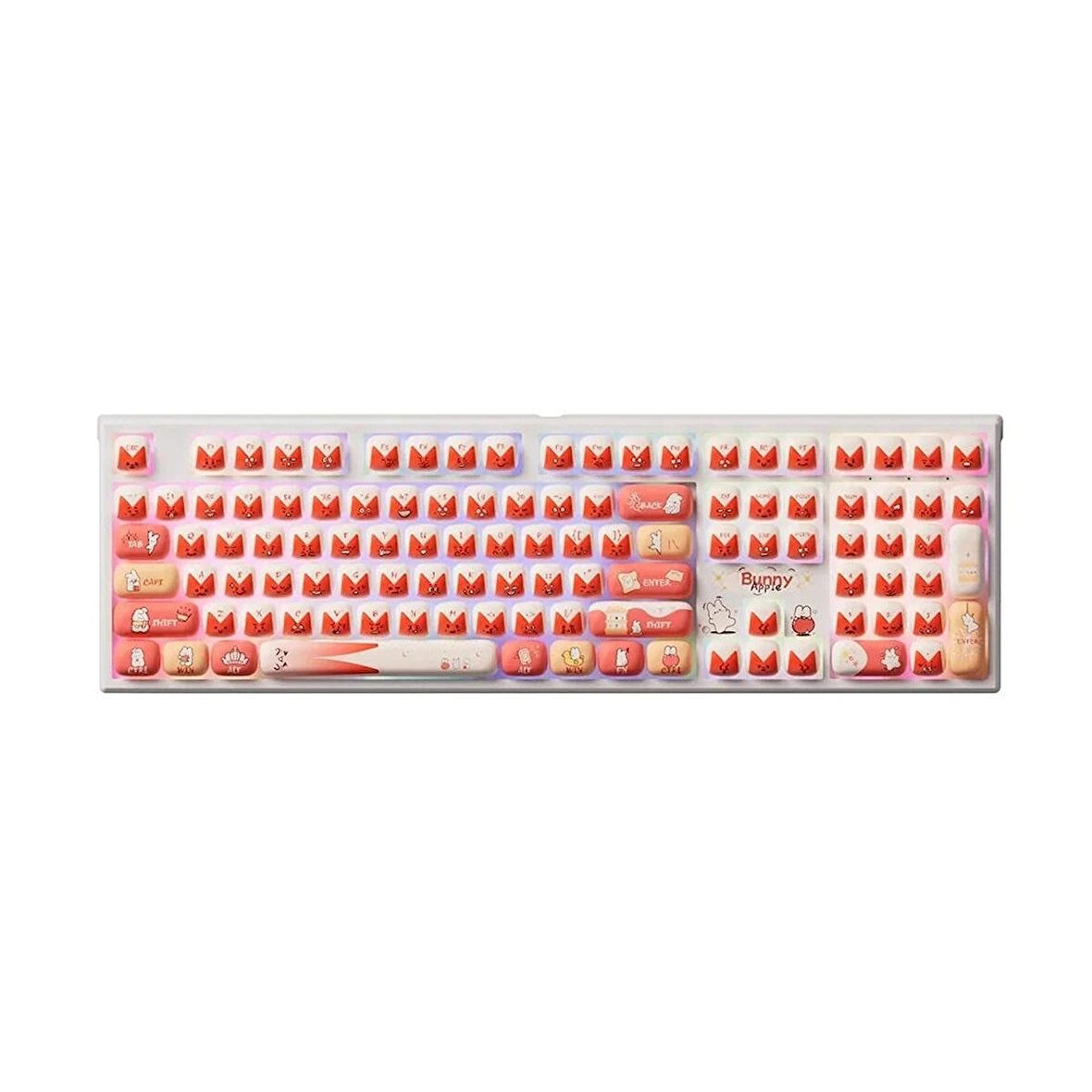 AKKO MONSGEEK MG108B Bunny Apple RGB Kablosuz Hotswap Mekanik Gaming Klavye