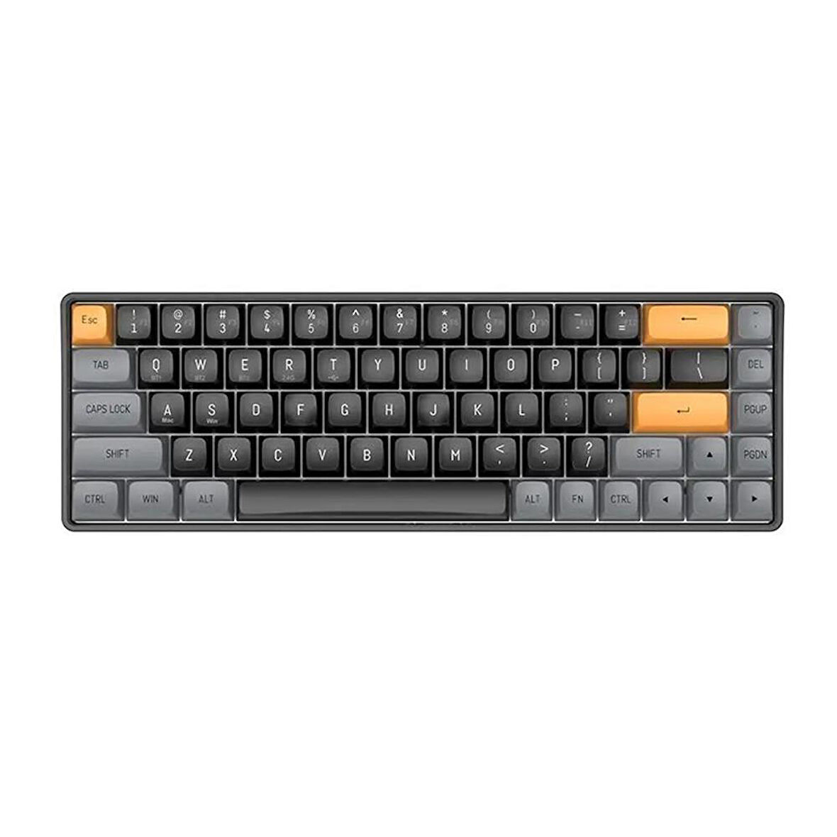 AIGO A68 Brown Sugar Yellow Switch Mekanik Kablosuz Gaming Klavye (İngilizce)