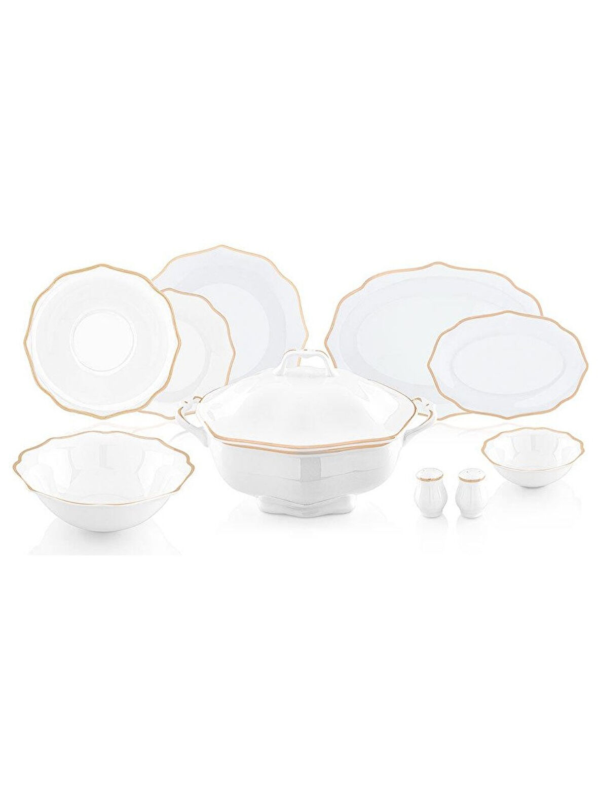 Bernardo Karen 58 Parça 12 Kişilik Bone China Yemek Takımı