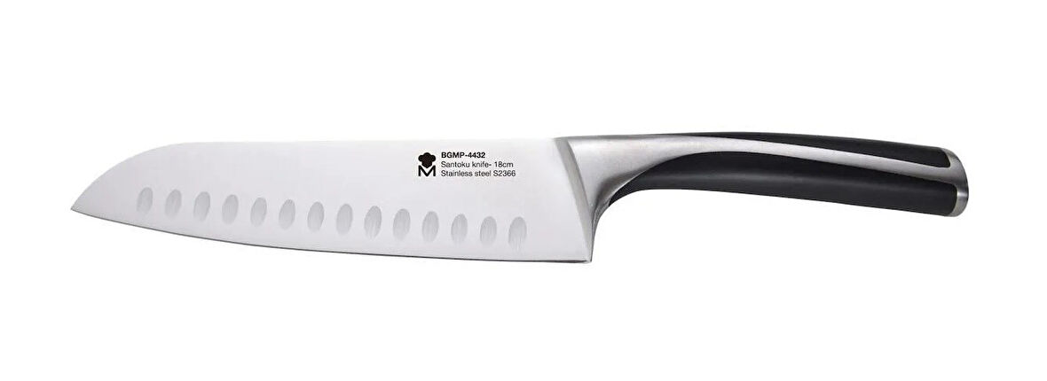 MasterPro BGMP-4432  Paslanmaz Çelik Santoku Bıçağı 17,5 cm