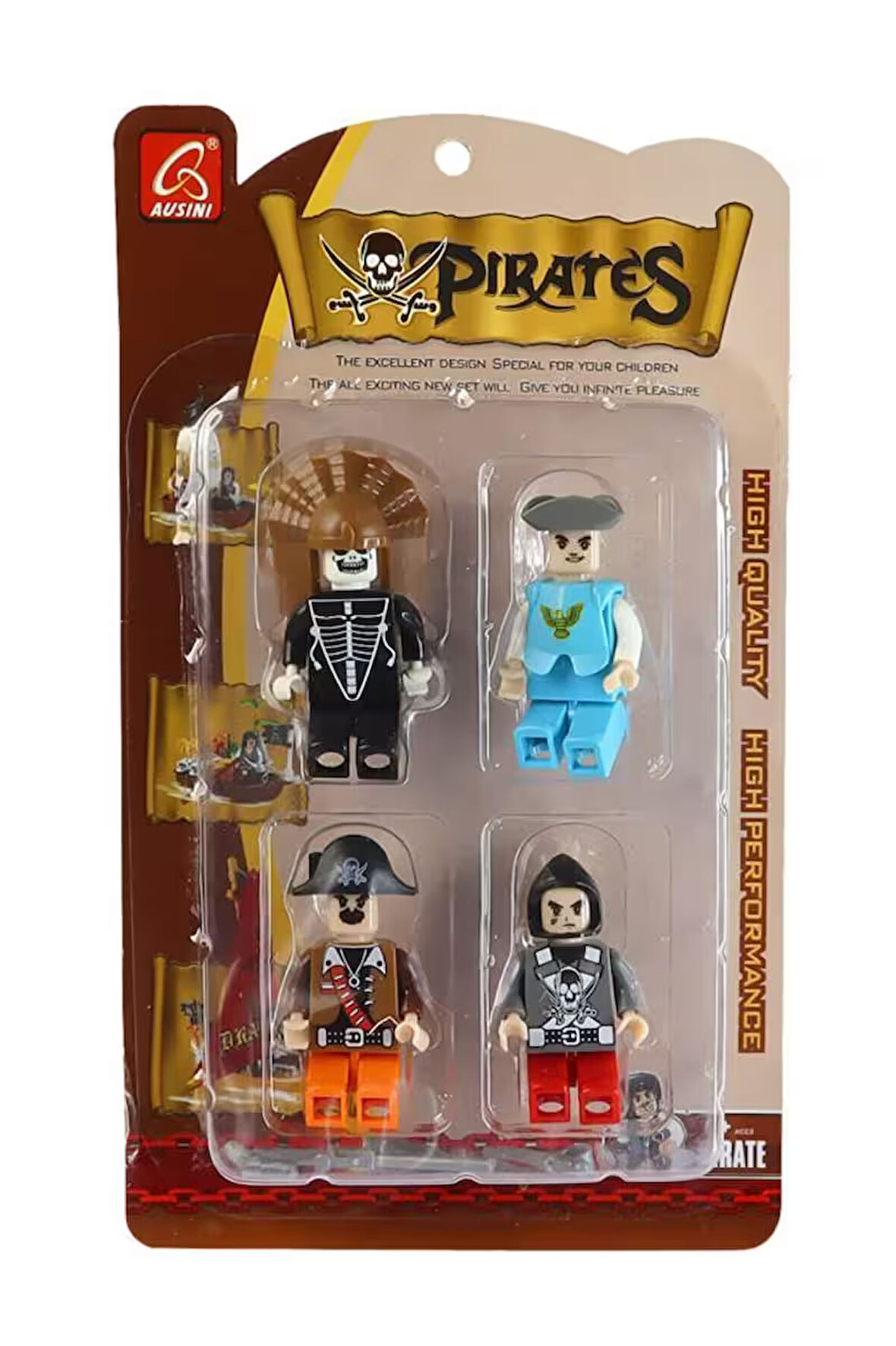 Amz. Ausini Pirates 4'lü Korsan Figür Seti -B