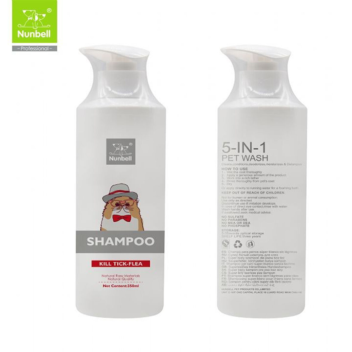 Nunbell Bit Pire Kovucu Kedi Şampuanı 350 ml