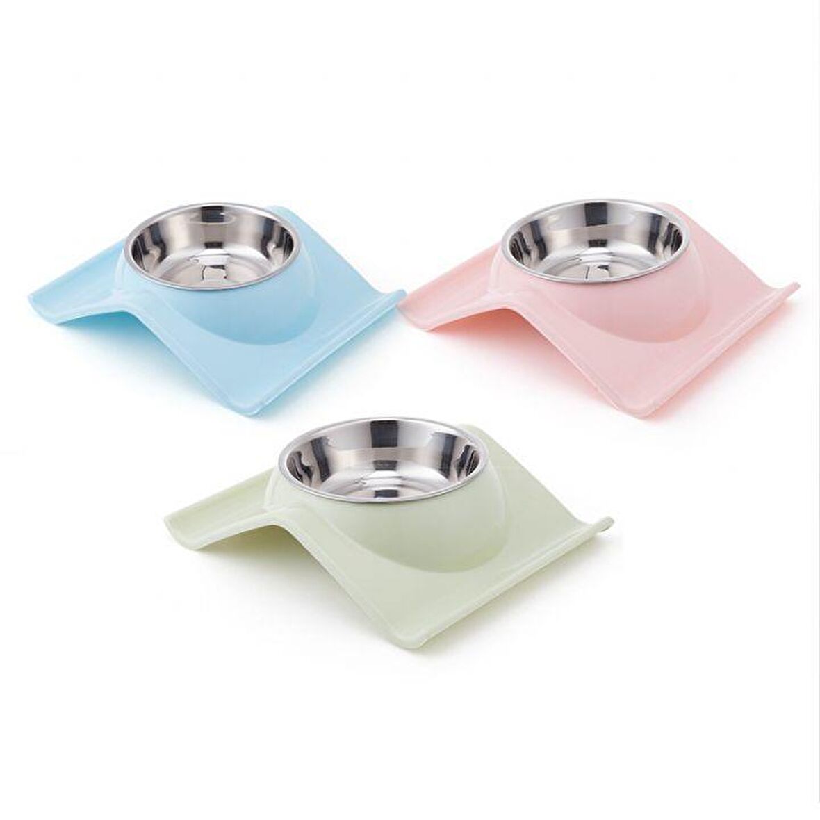 Nunbell Kedi Köpek İçin Melamin Çelik Mama Kabı Tekli 14 Cm