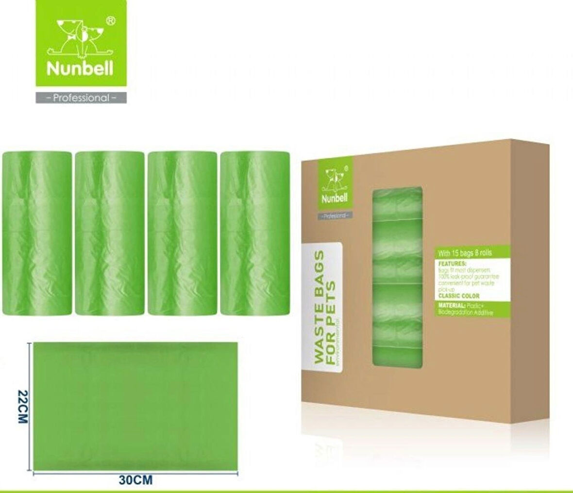 Nunbell 12 Rulo Köpek Kaka Poşeti