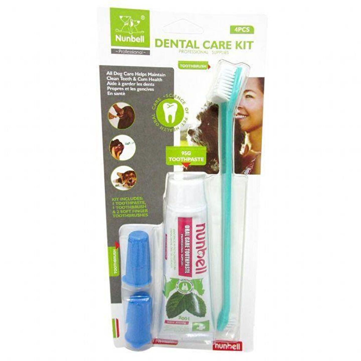 Nunbell Dental Care Kit Kedi Köpek Naneli Diş Bakım Seti