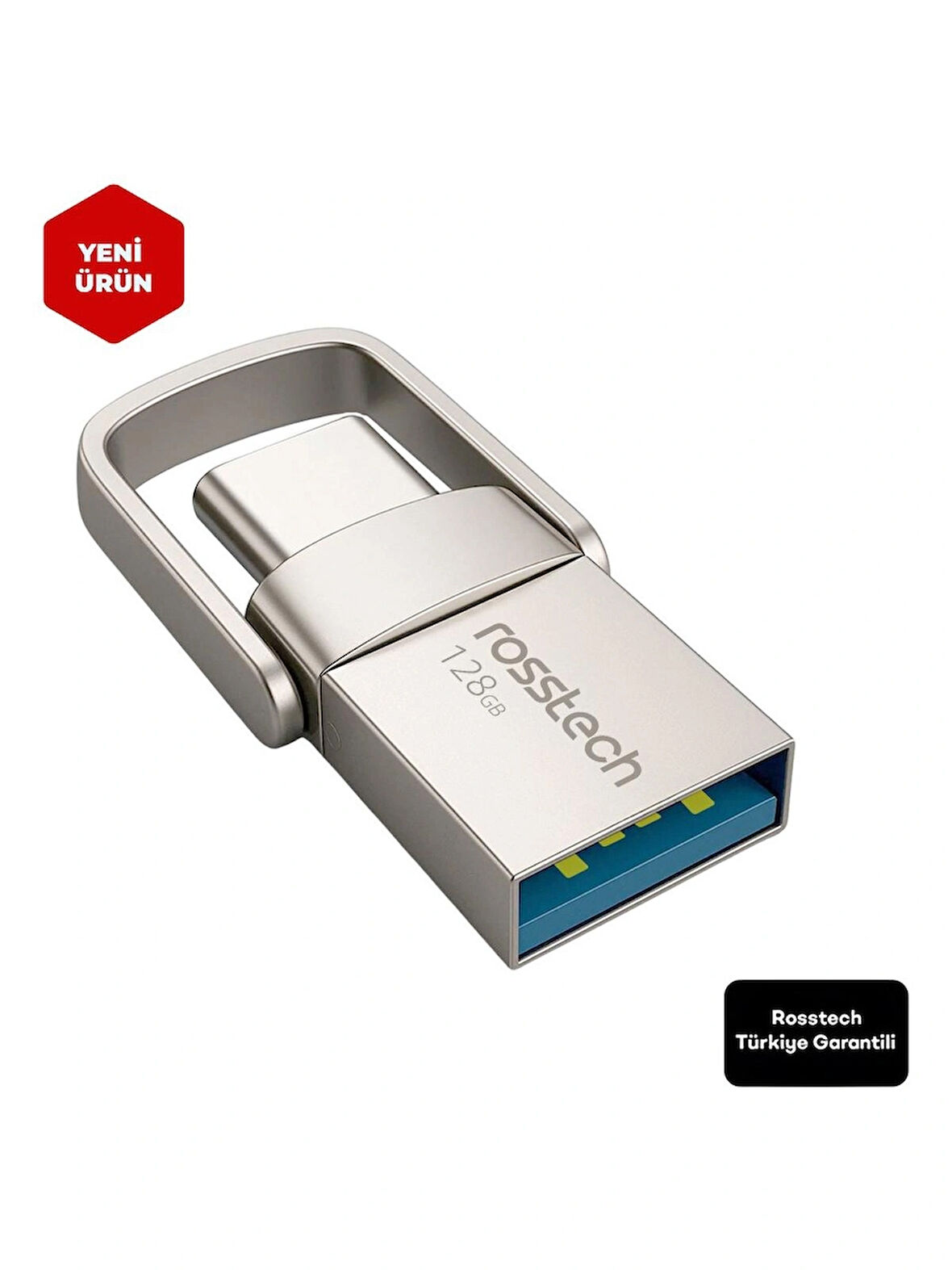 Rosstech Extra Dual Drive 128GB USB 3.0 To Type-C 150MB-SN Flash Bellek