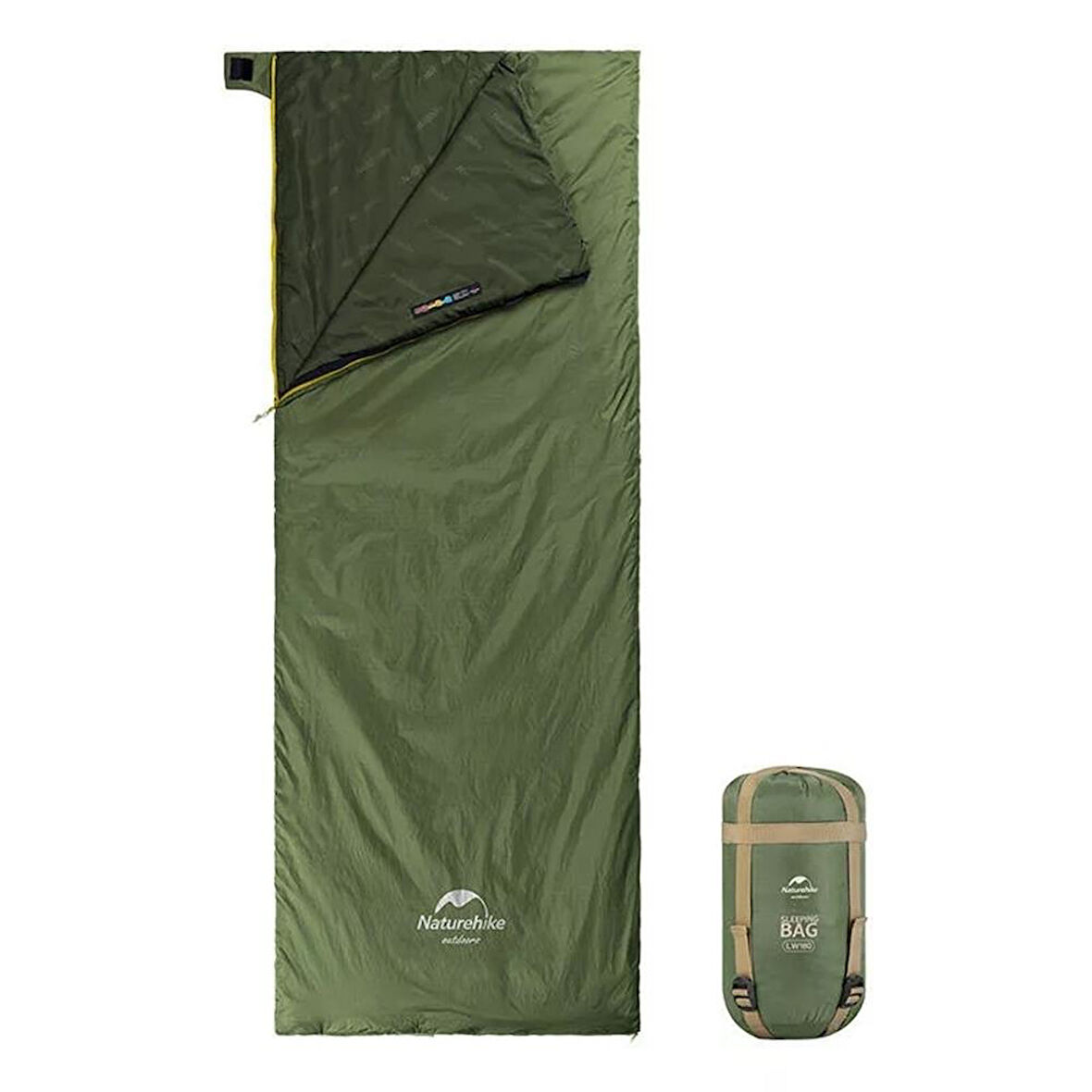 Naturehike LW180 Mini Uyku Tulumu GREEN-Right-XL