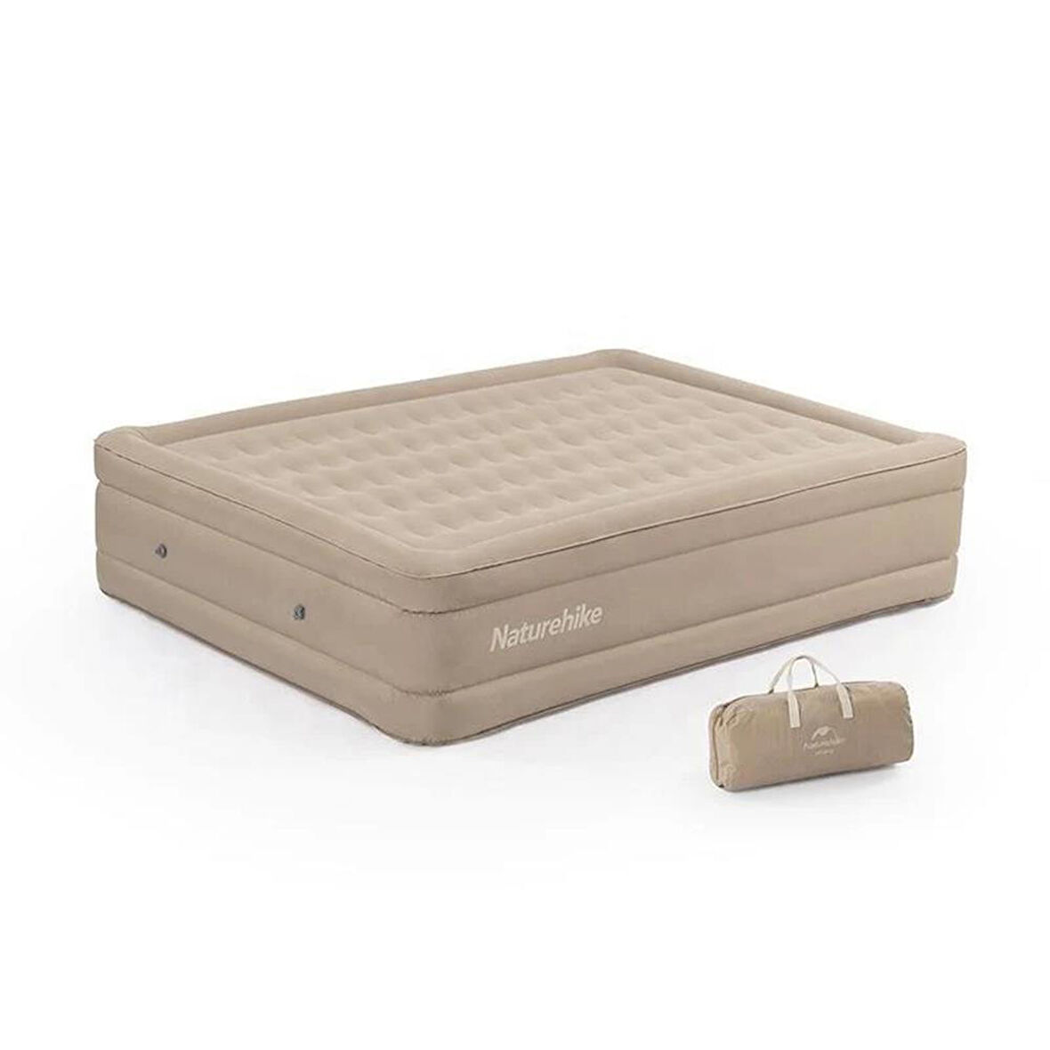 Naturehike Changyou Peach Fleece TPU Double Yüksek Şişme Yatak Dark Brown