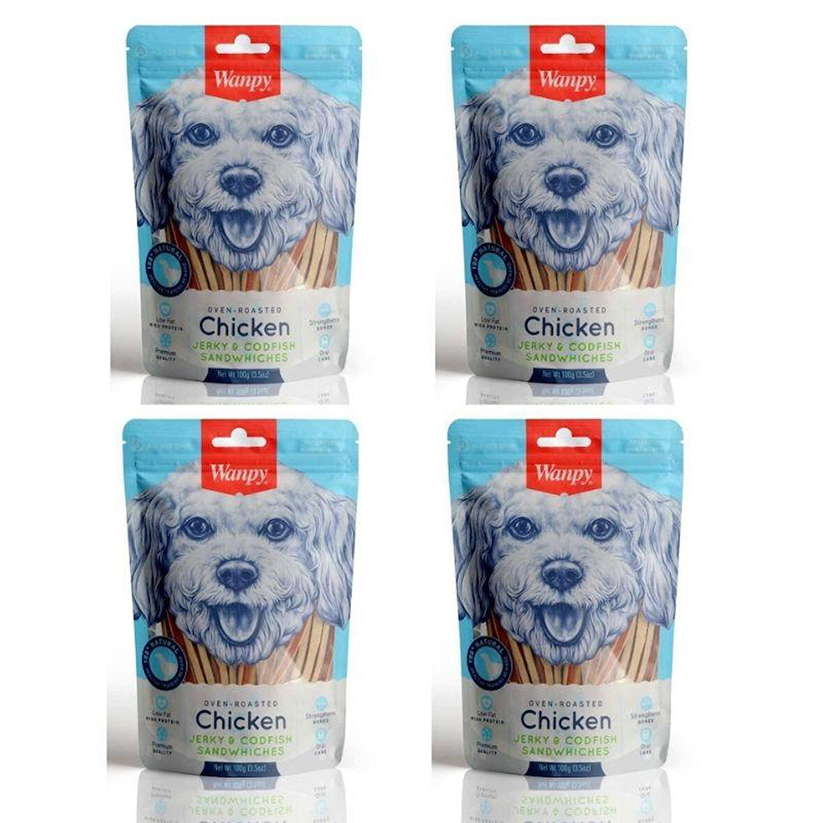Wanpy Tavuklu&Morina Balıklı Köpek Ödülü 100 gr x 4 Adet
