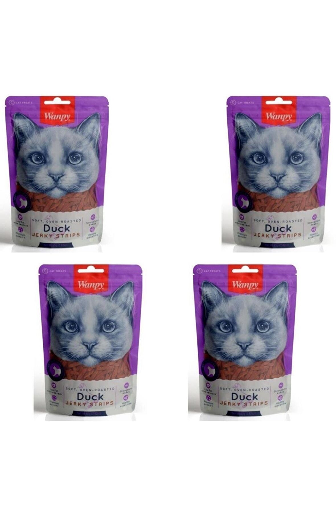Gerçek Ördek Fileto Yumuşak Kedi Ödülü 80 Gr X 4 Adet