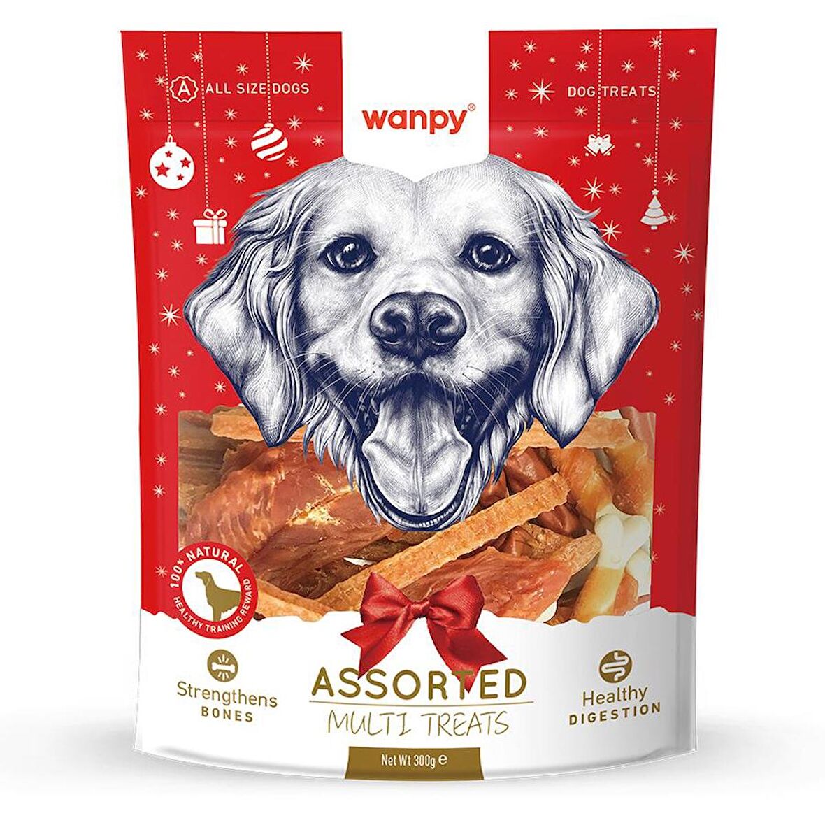 Wanpy Karışık Yılbaşı M-02H Köpek Ödül 300 gr   SKT:03/2025