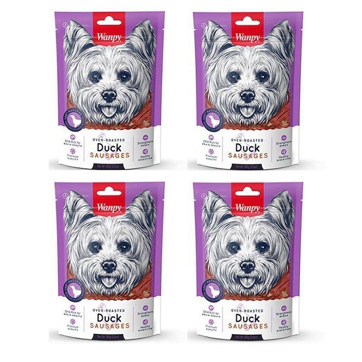 Wanpy Ördek Etli Sosis Köpek Ödülü100 gr x 4 Adet