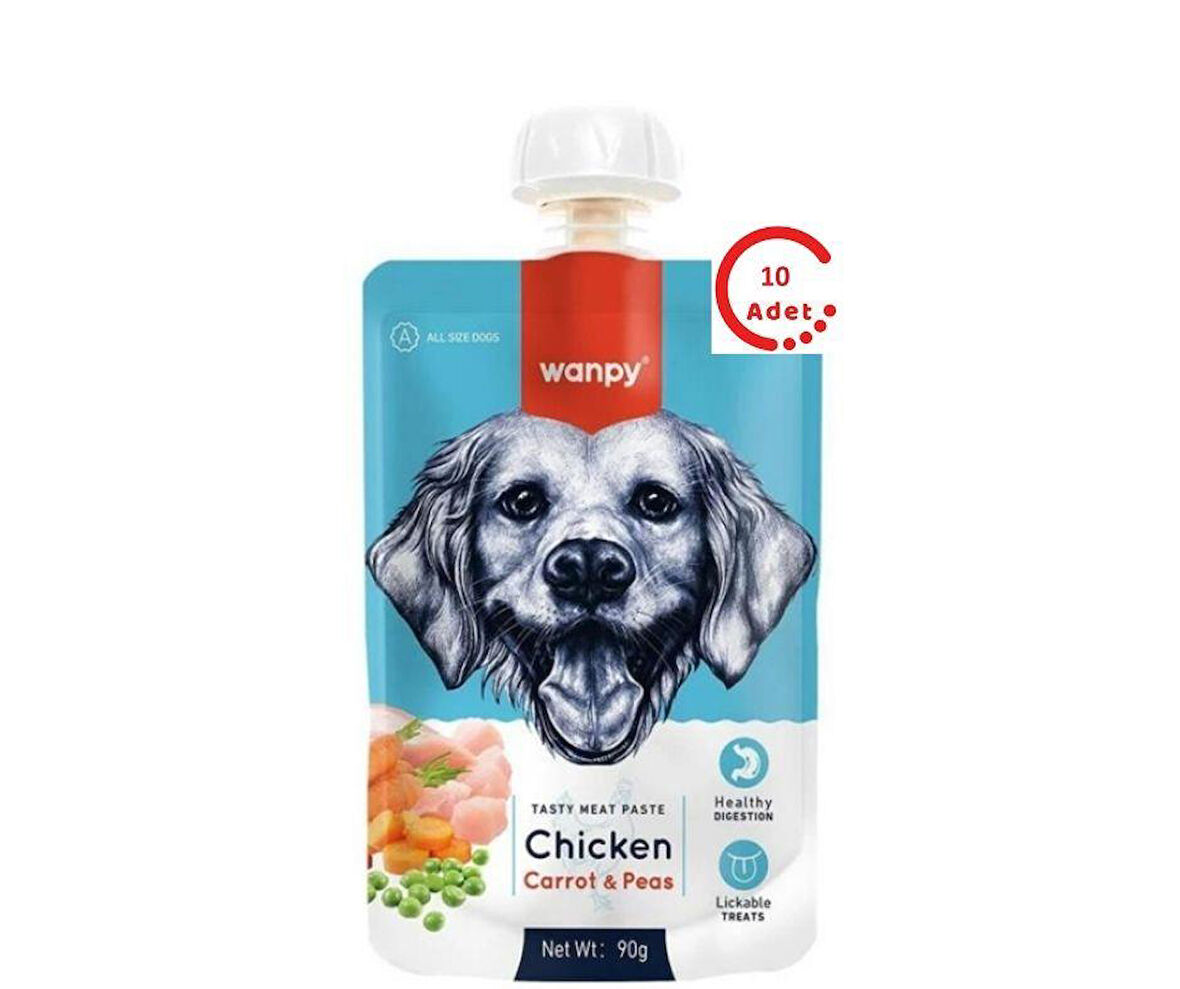 Wanpy Taze Tavuklu&Havuçlu Köpek Et Ezmesi 90 gr 10'lu Paket