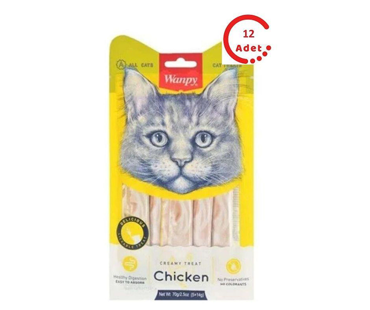 Wanpy Tavuklu Likit Kedi Ödülü 5x14 gr 12'li Paket