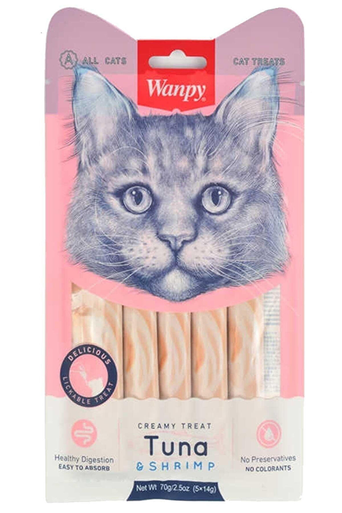 Wanpy Ton Balık Karides Krema Kedi Ödülü 5x14 Gr