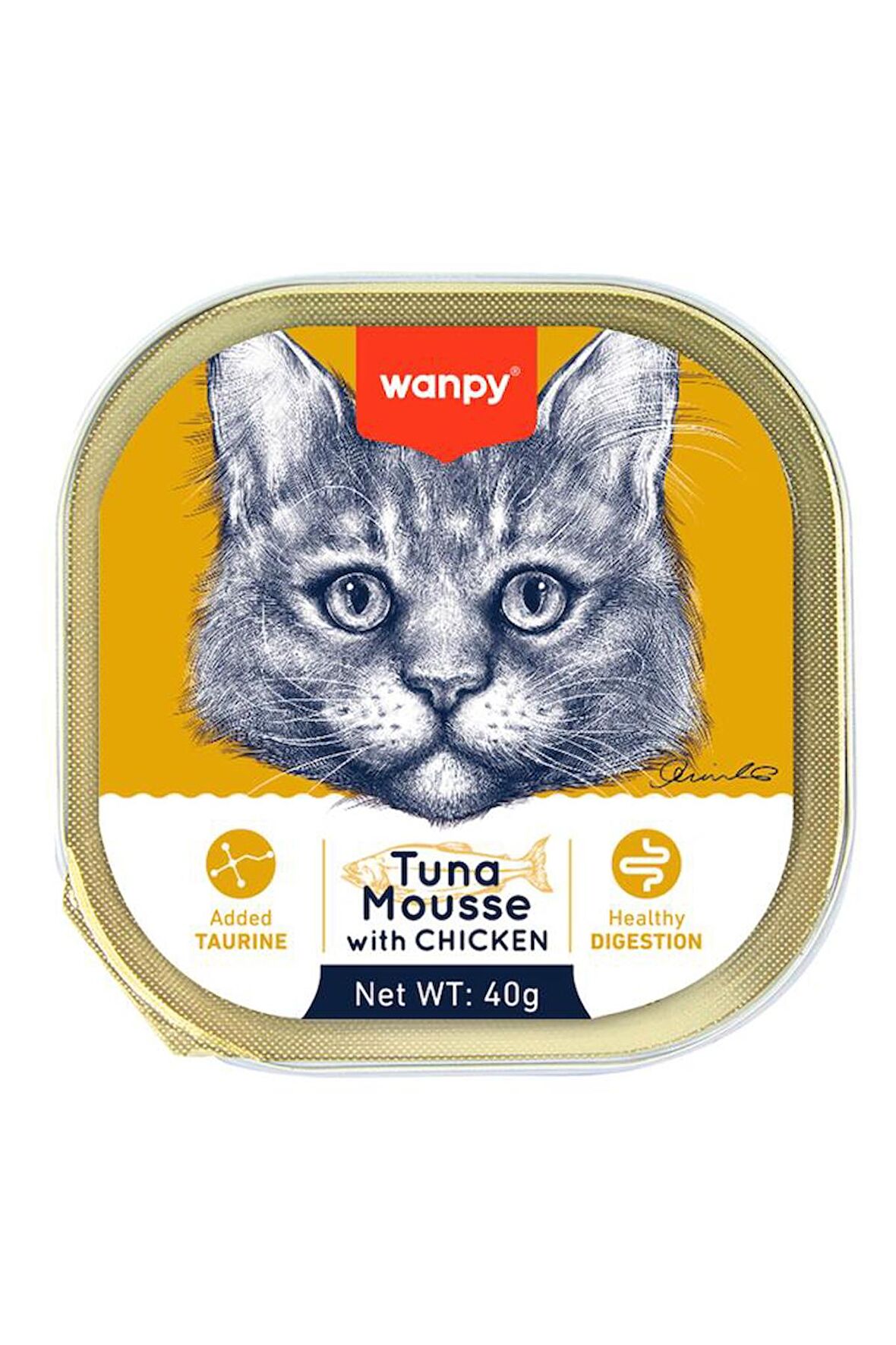 Wanpy Kedi 40g Ton Balikli & Tavuklu Alutray Yas Mama