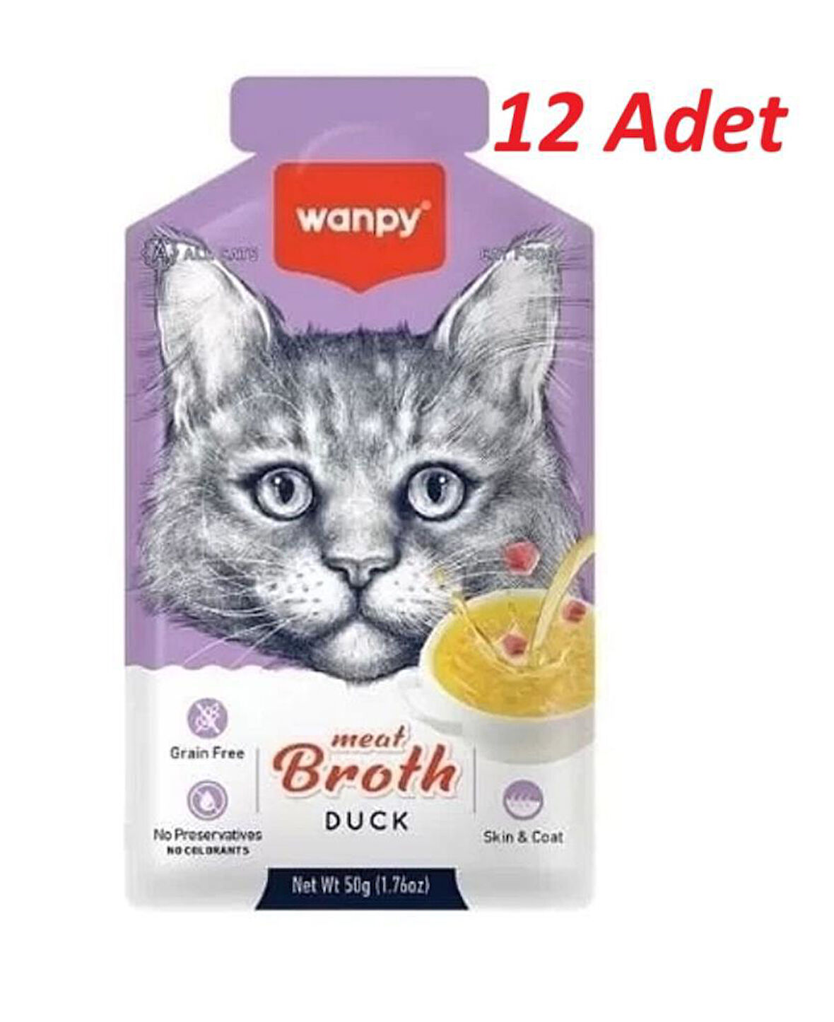 Wanpy Ördek Etli Kedi Çorbası 50 Gr*12 Adet