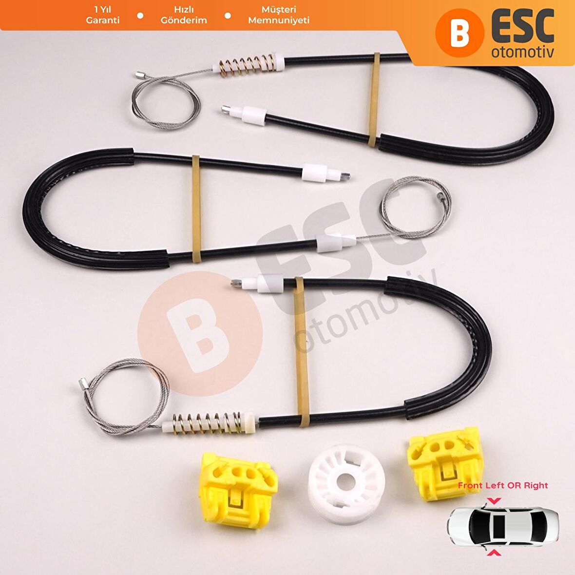 Saab 9 3 2003-2012 İçin Ön Sol veya Sağ Cam Kriko Tamir Seti