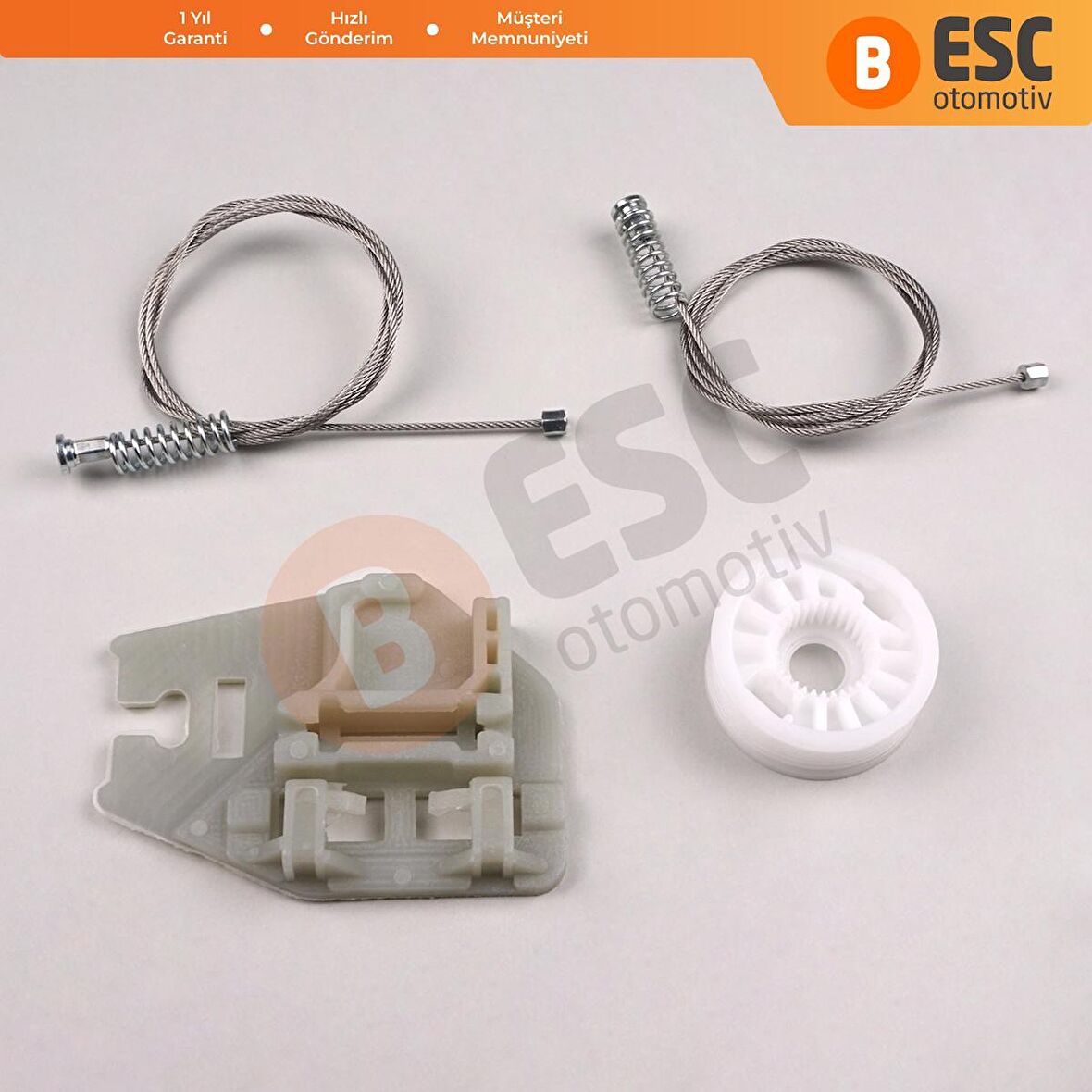 BMW E46 İçin Sol Arka Kapı Cam Kriko Tamir Seti