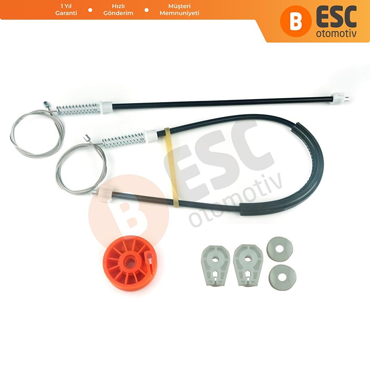 Peugeot 307 Cabriolet CC İçin Sağ Arka Cam Kriko Tamir Seti