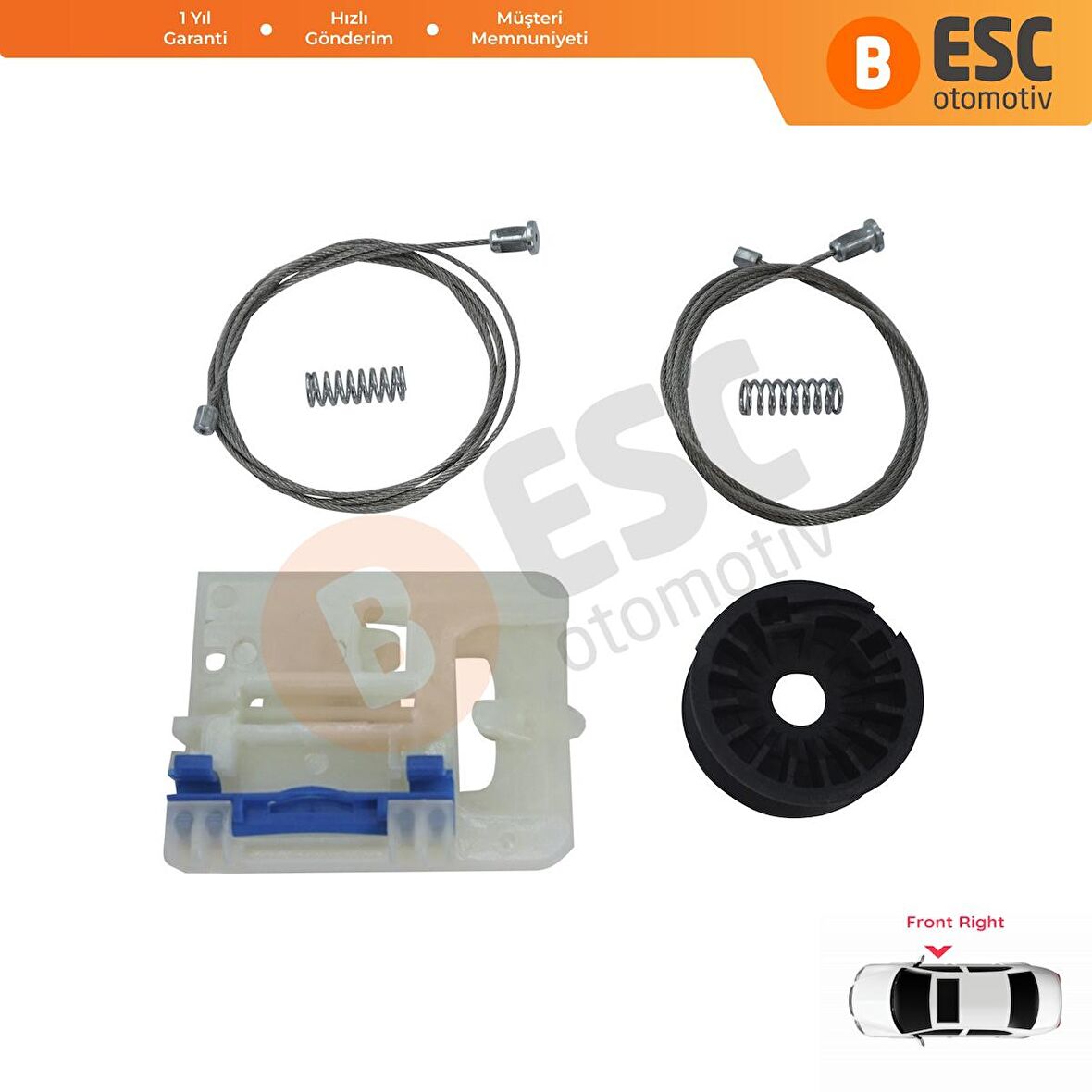 Ford Tourneo Custom 2015-On için Ön Sağ Cam Seti BK21V23200AD