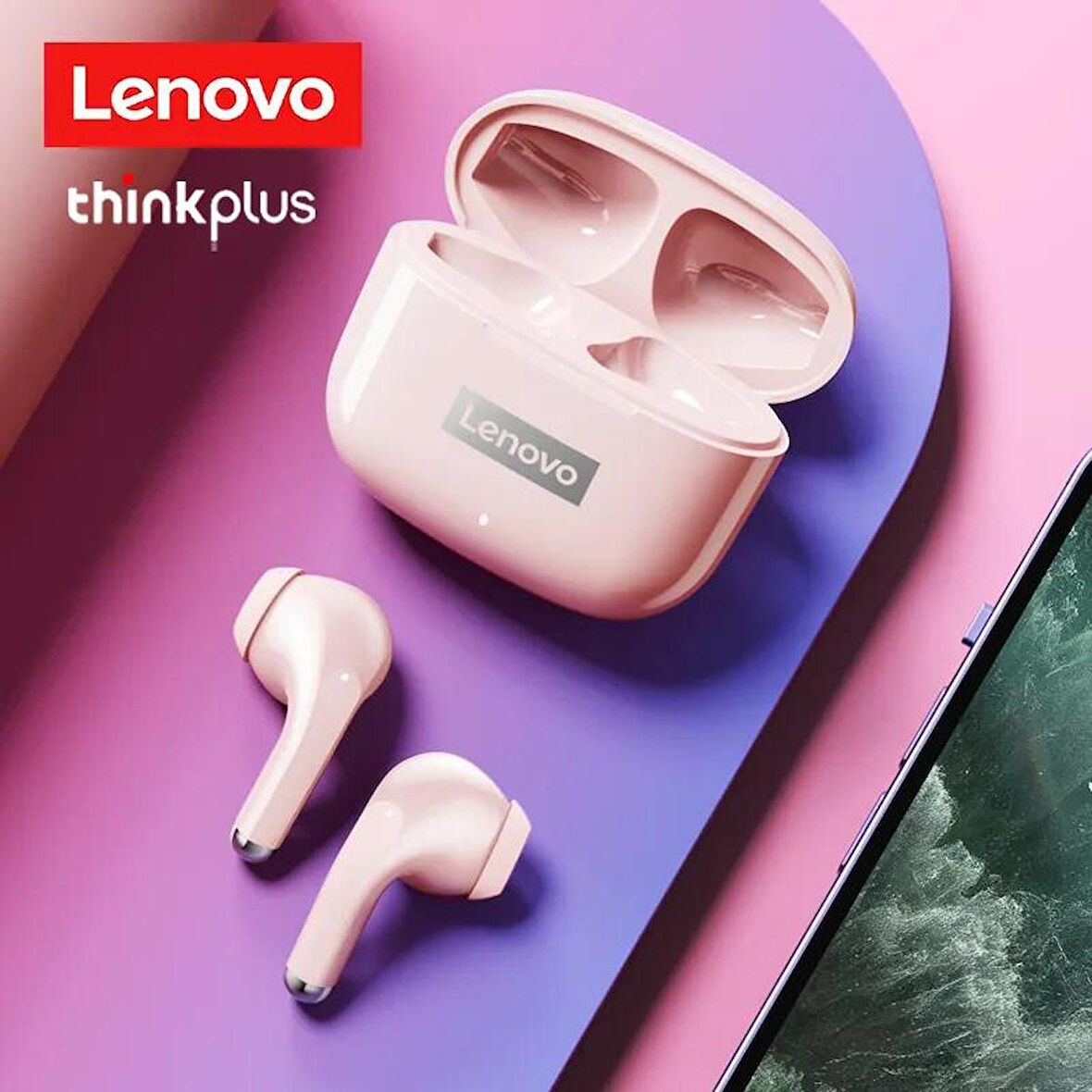 Lenovo Lp40 Pro Livepods Tws Bluetooth 5.0 Kablosuz Kulaklık Pembe