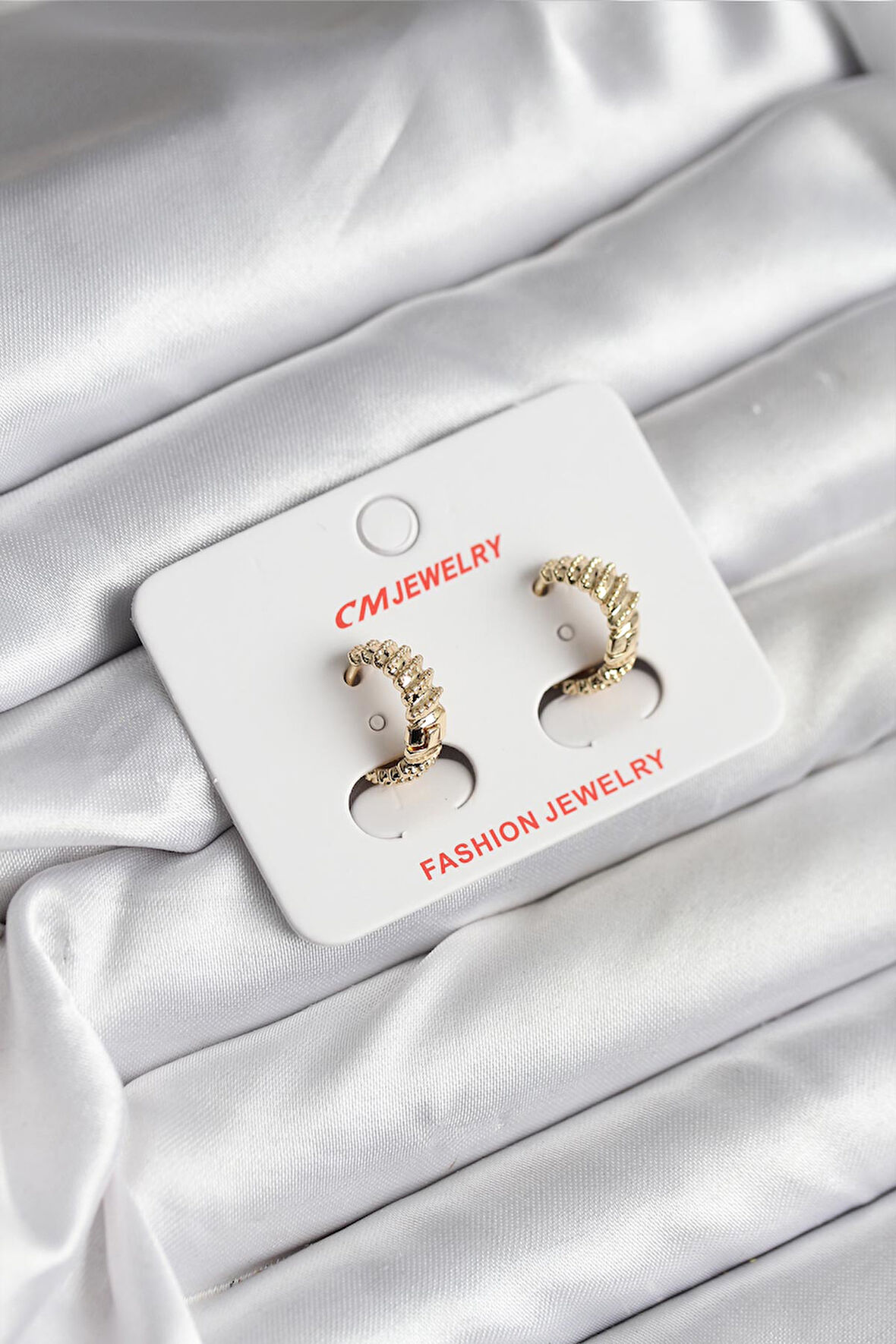 14K Gold Renk Kaplama CM Kadın Küpe