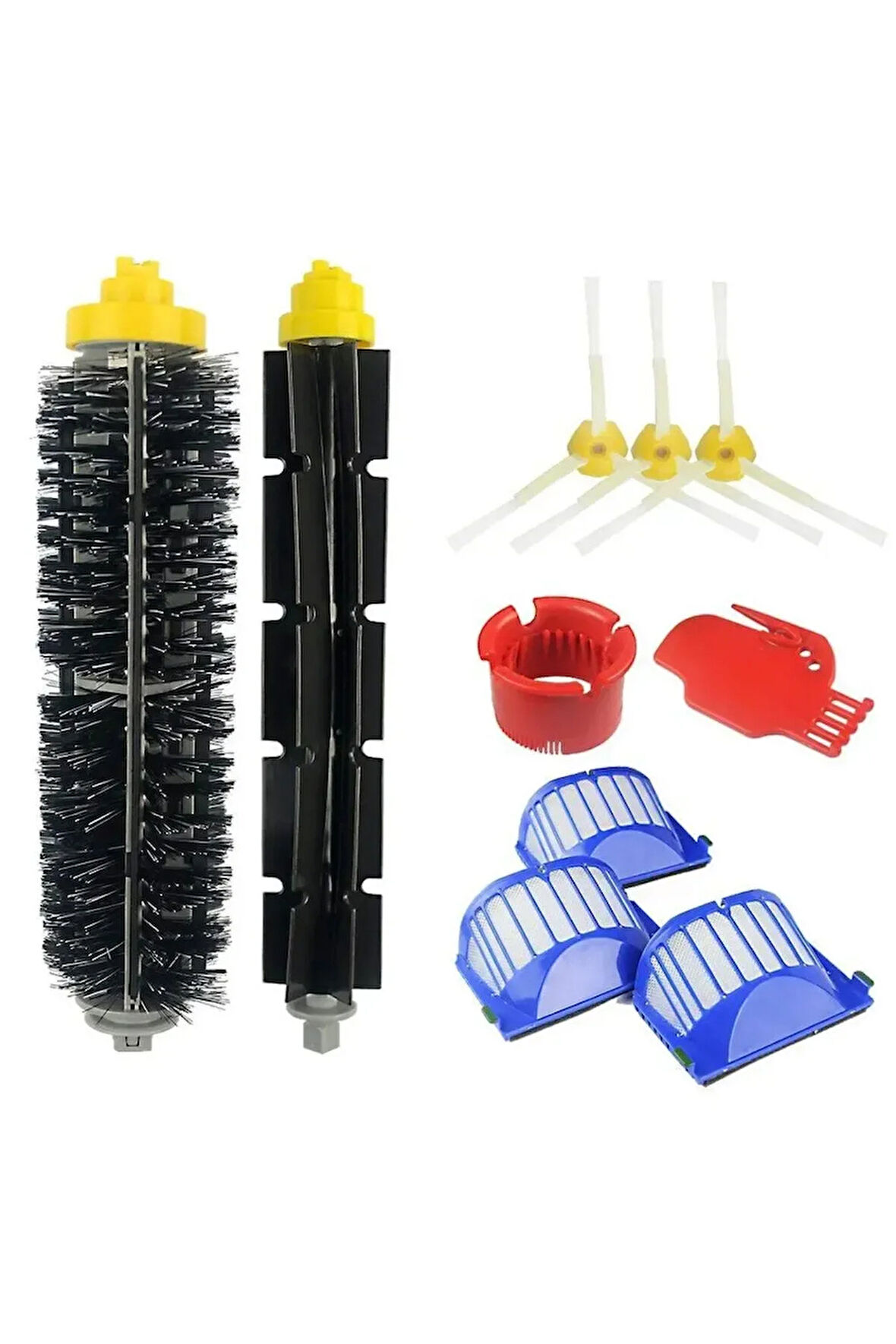 I-Robot Roomba Roomba 600  675 677 692 671 694 693 691 614 615 635 676 uyumlu yedek fırça seti