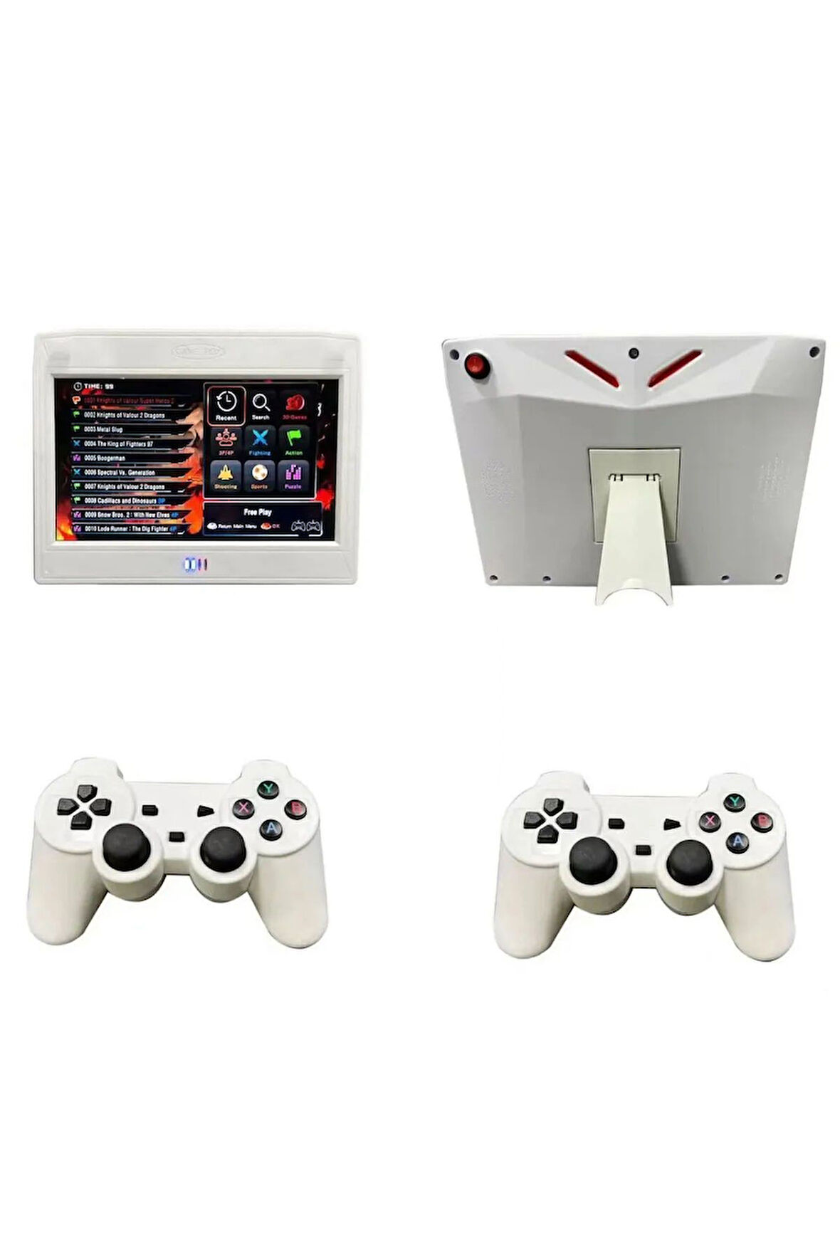 Pandora 10inç HD LCD Ekranlı 20000 Oyunlu Kablosuz Çift Kol Retro Arcade Şarjlı Oyun Konsolu