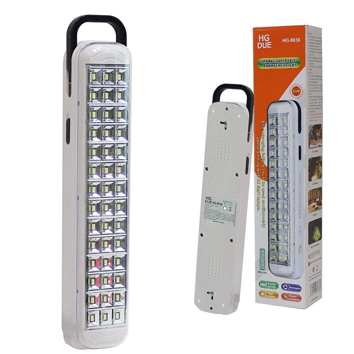 IŞILDAK ŞARJLI 42LED 2400MAH HGDUE HG-8036