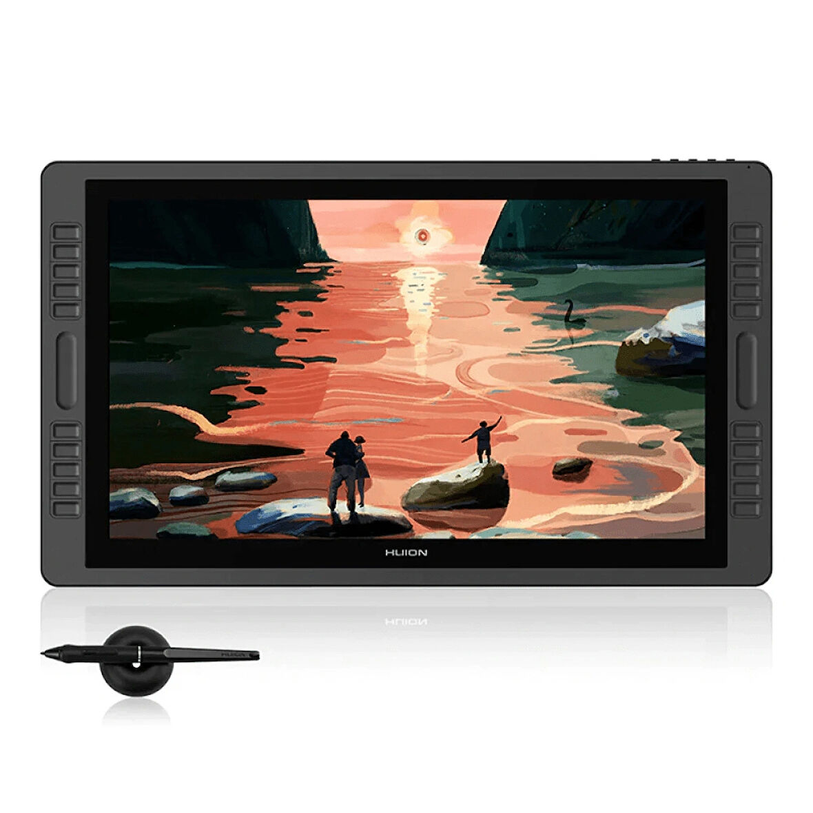 Huion Kamvas Pro 22 (2019) IPS Panel FHD 22" LCD Grafik Tablet 8192 Kademe Basınç Hassasiyetli 120% sRGB 5080LPI Çözünürlük 1920 x 1080 Grafik Tablet (HUGT2201)