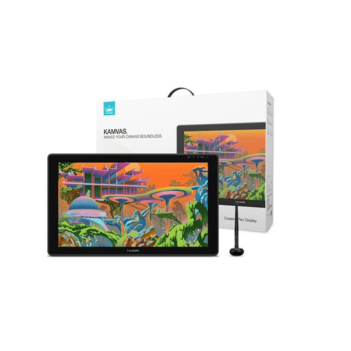 Huion Kamvas 24 IPS Panel QHD 23.8 LCD Grafik Tablet 8192 Kademe Basınç Hassasiyetli, 5080LPI Çözünürlük 2560 x 1440  (HUGS2401)