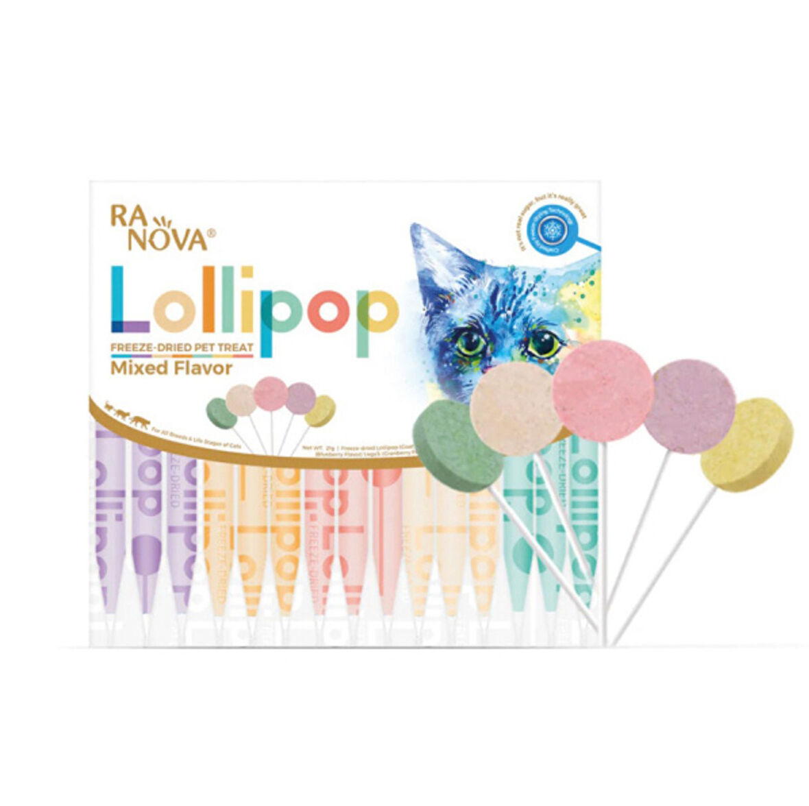 Ranova Lolipop Karışık Çeşitli Kedi Ödül Maması 1.4 Gr 15'li