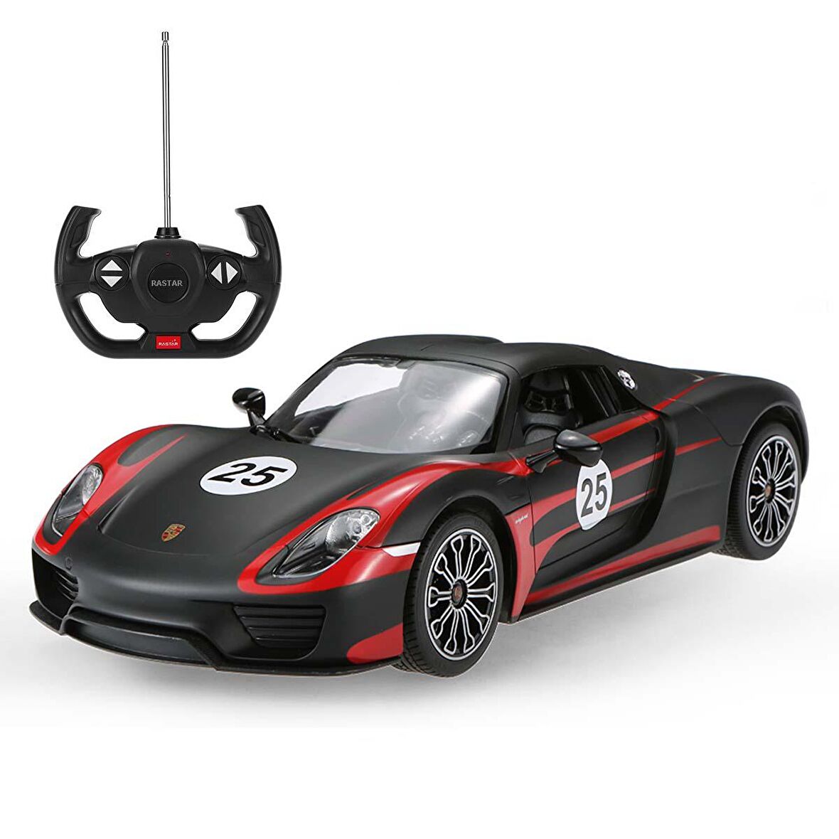 1:14 Uzaktan Kumandalı Porsche 918 Spyder Weissach Işıklı Araba 32 cm. - Siyah