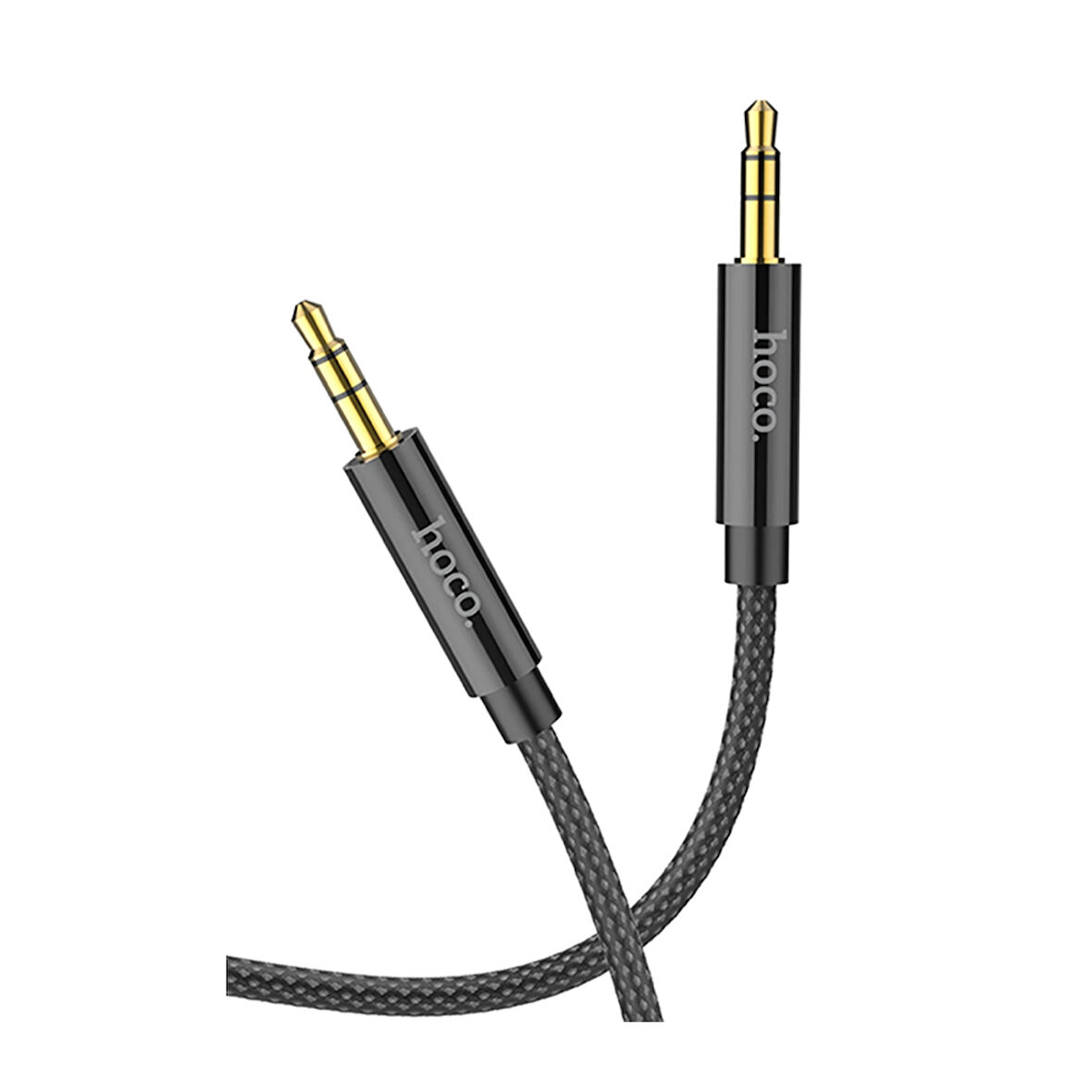 Hoco UPA19 Hasırlı 3.5mm Aux Kablo 2M - Siyah