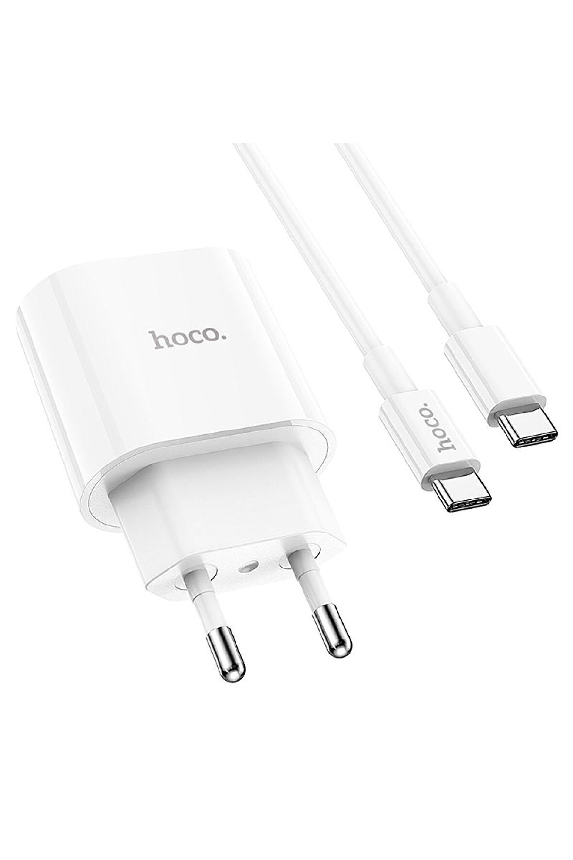 Hoco C94A Metro 20W Type-C Çıkışlı Ekstra Type-C to Type-C Kablolu PD Hızlı Şarj Aleti