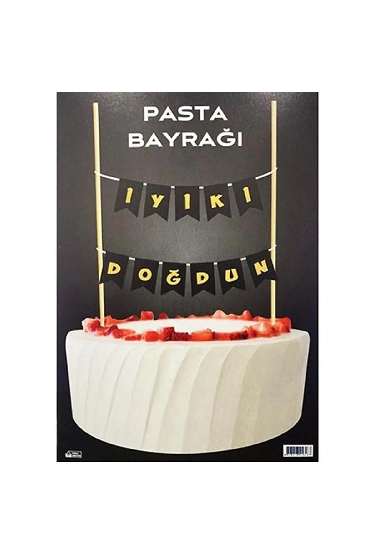 Pasta Flaması Siyah Gold İyi ki Doğdun