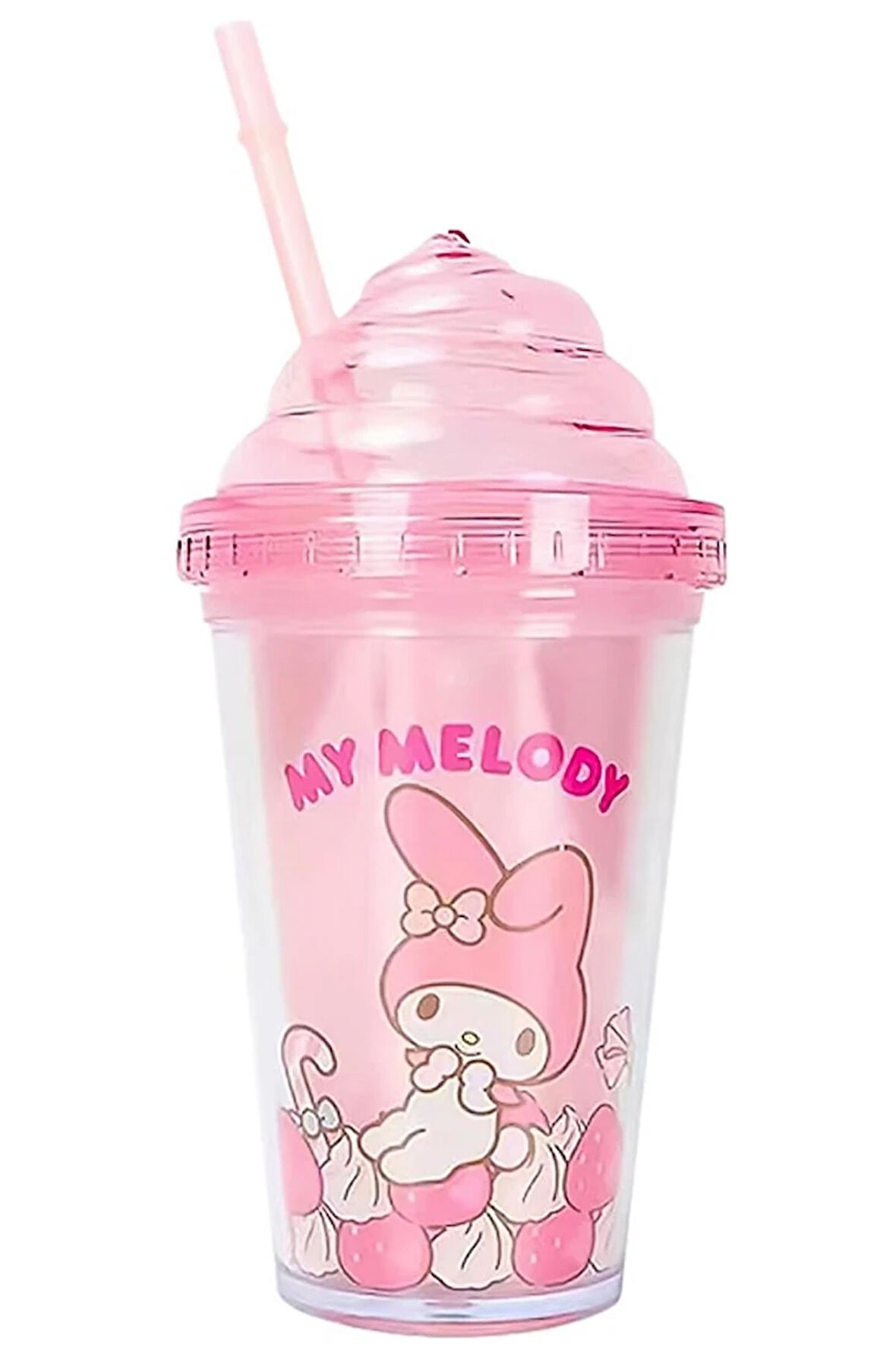 Sanrio Lisanslı Pipetli Plastik Şişe (320Ml) - My Melody